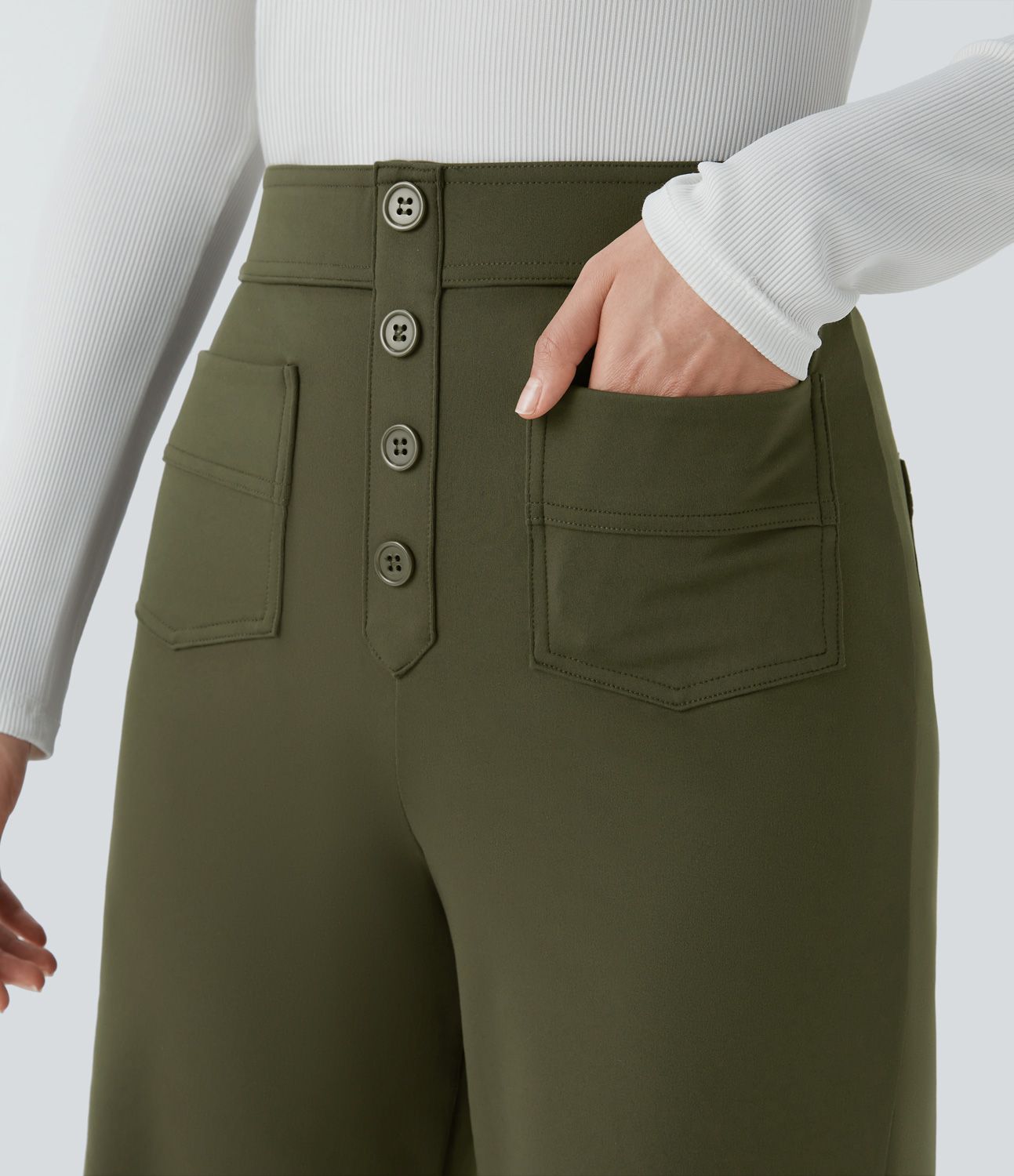 Jade - High Waist Stretch Casual Pants