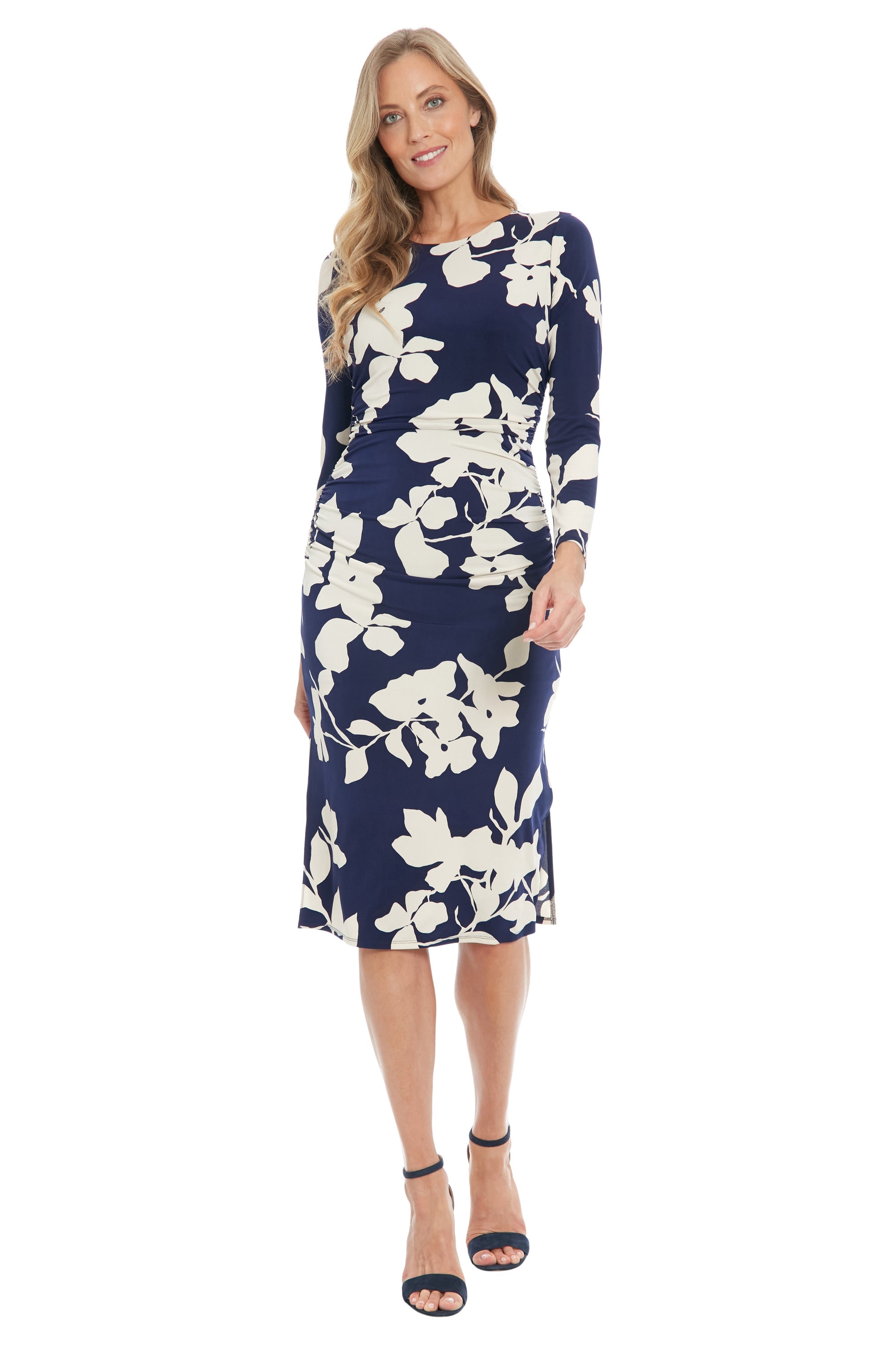 Brielle – Elegant Ruched Midi Dress