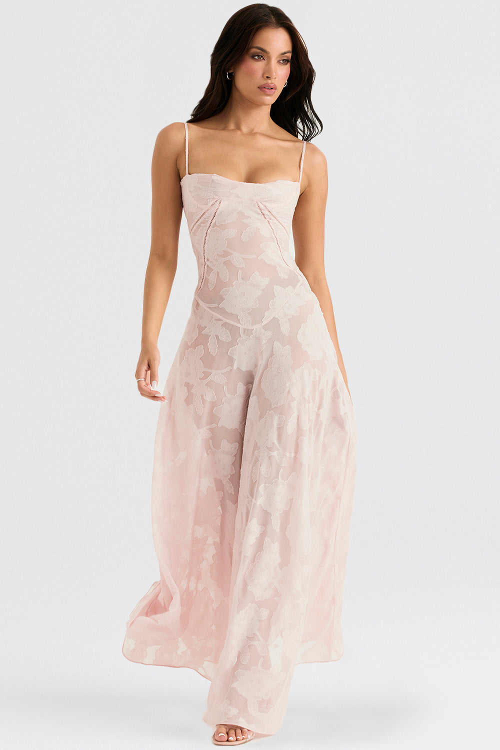 Berenice – Sheer Appliqué Maxi Dress