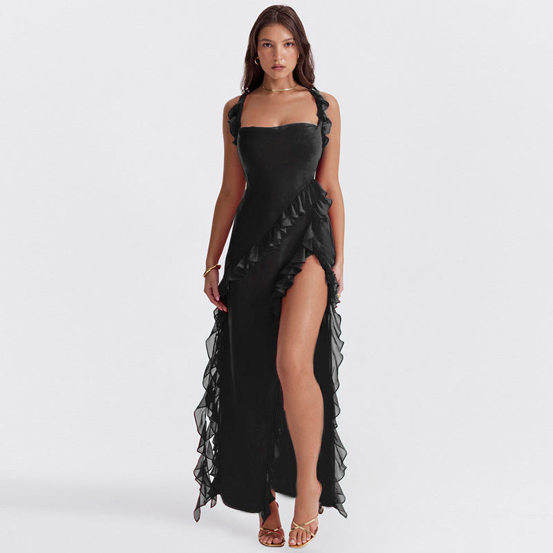 Aurora – Ruffled Asymmetric Gown