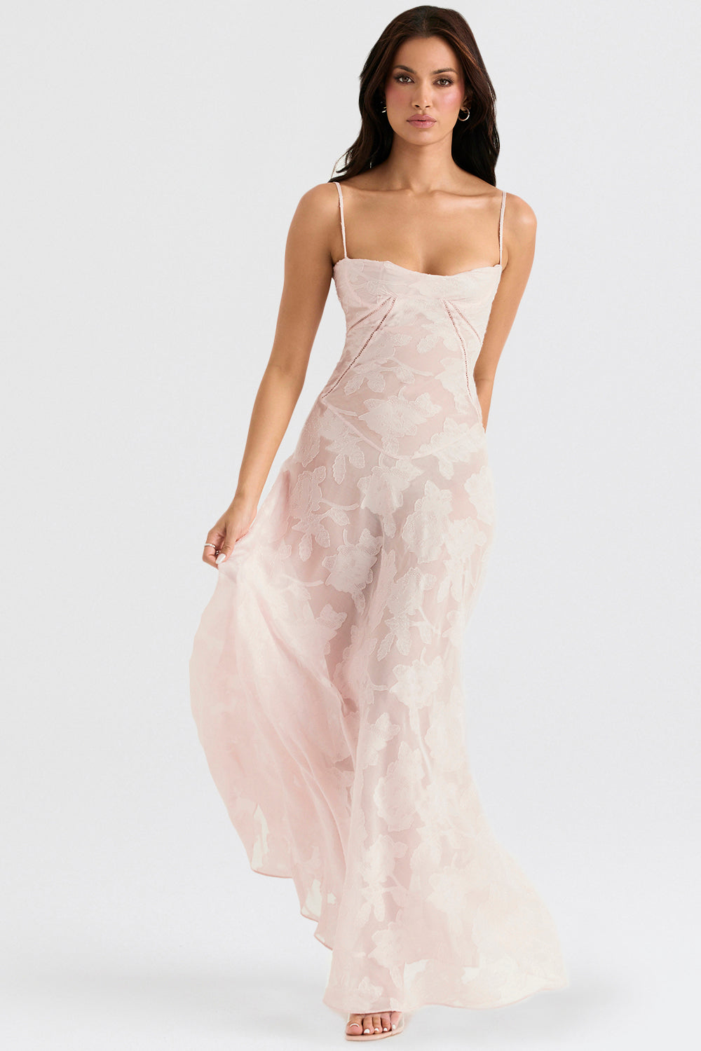 Berenice – Sheer Appliqué Maxi Dress