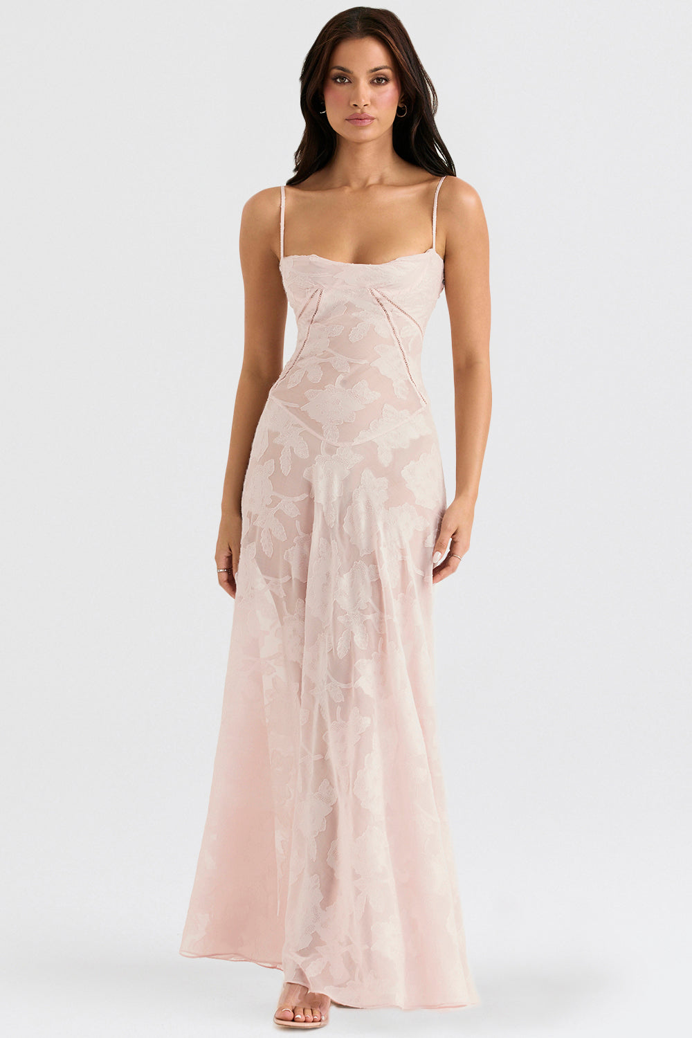 Berenice – Sheer Appliqué Maxi Dress