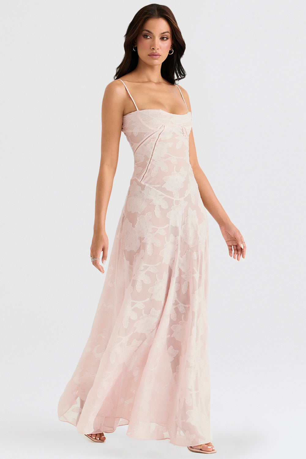 Berenice – Sheer Appliqué Maxi Dress