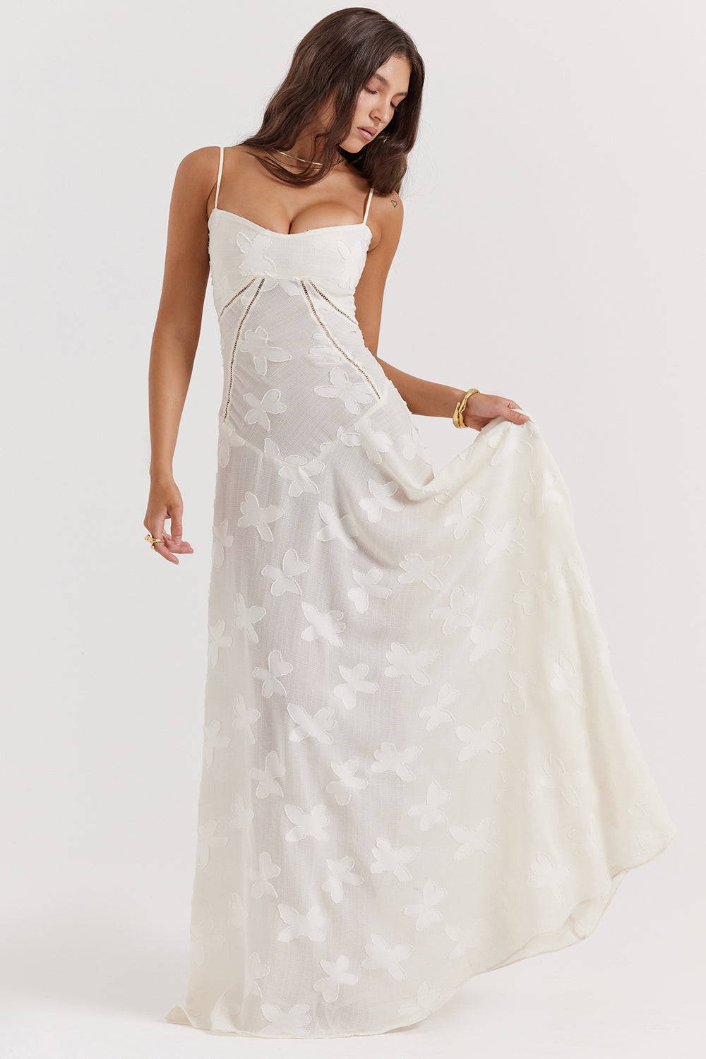 Berenice – Sheer Appliqué Maxi Dress