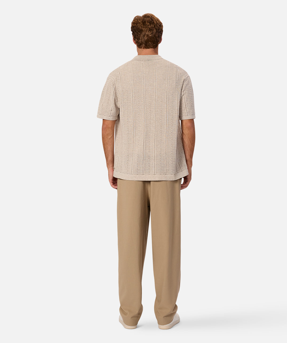 Noah- Short Sleeve Beige Shirt