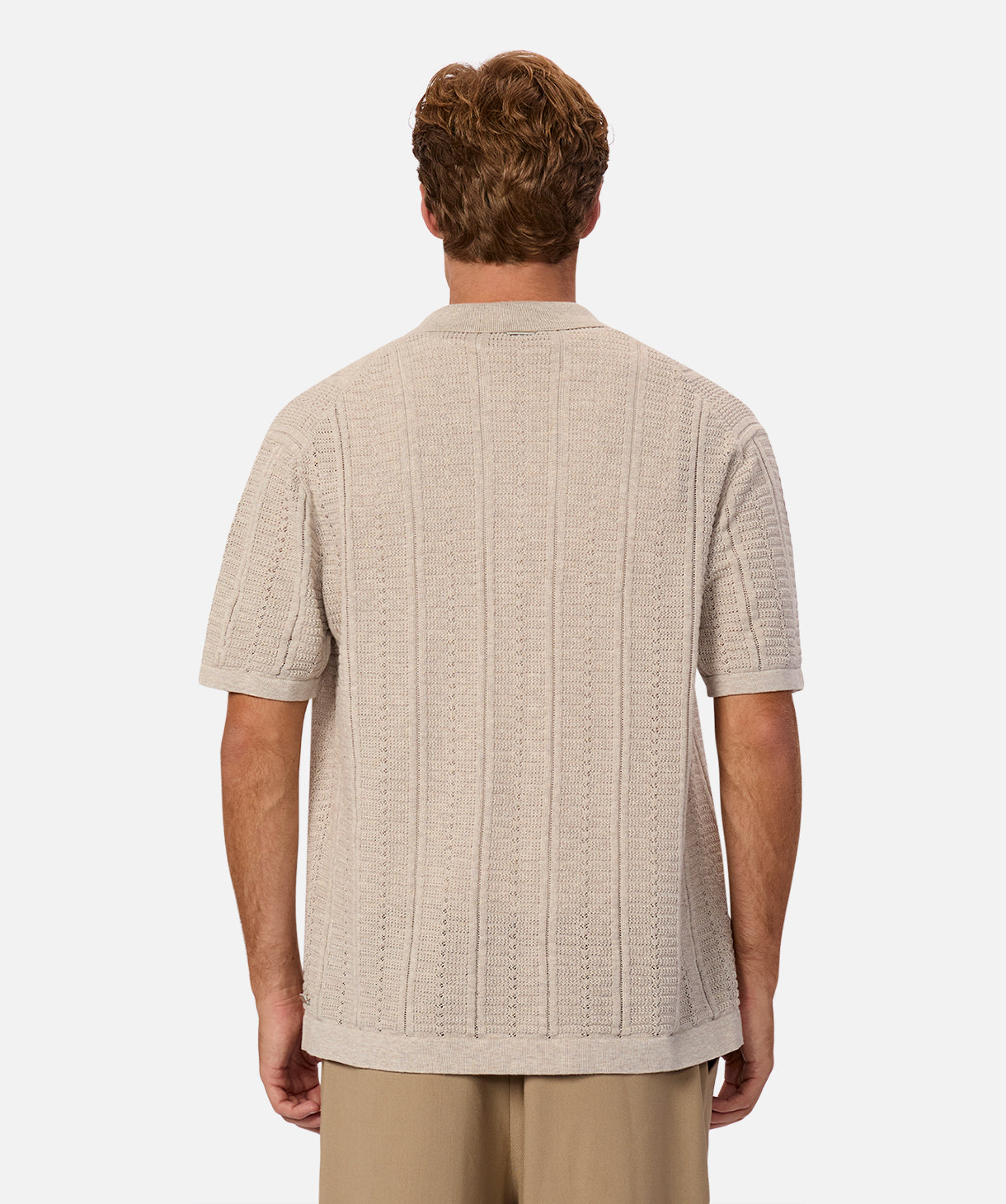 Noah- Short Sleeve Beige Shirt