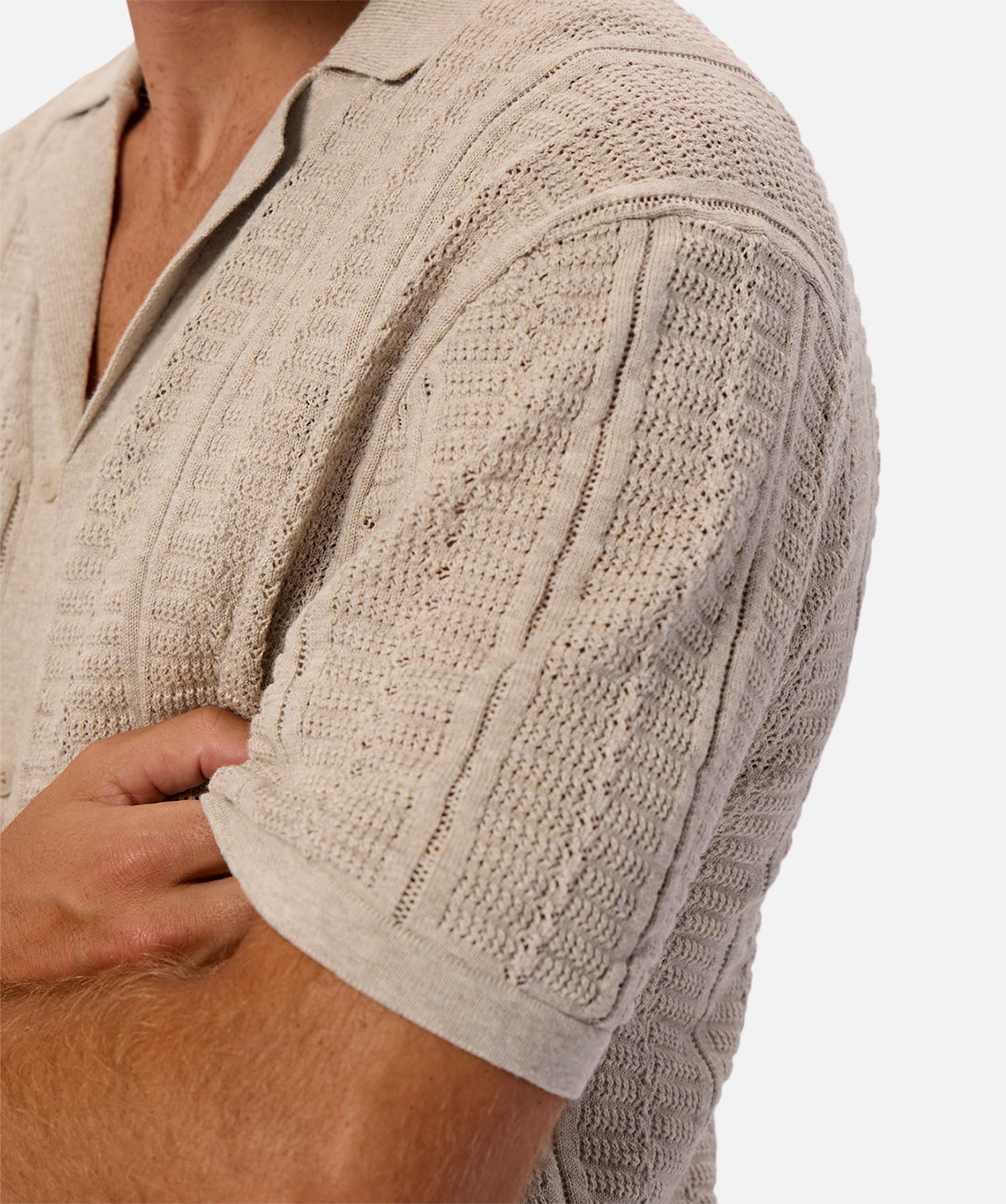 Noah- Short Sleeve Beige Shirt