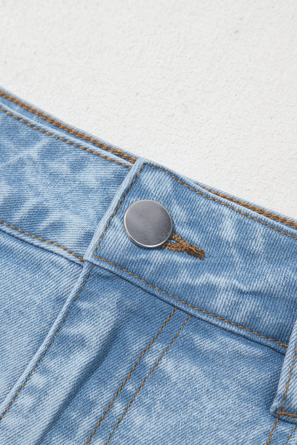 Myosotis - Bubble Hem Denim Mini Skirt