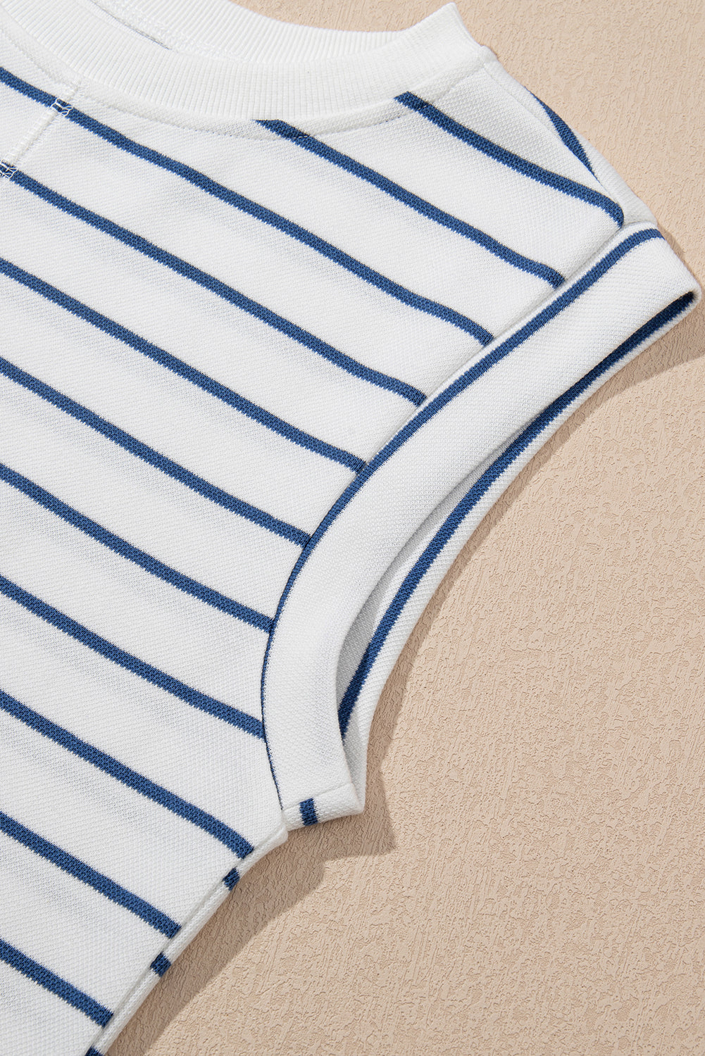 Isla - Blue Striped Tee & Wide Leg Set
