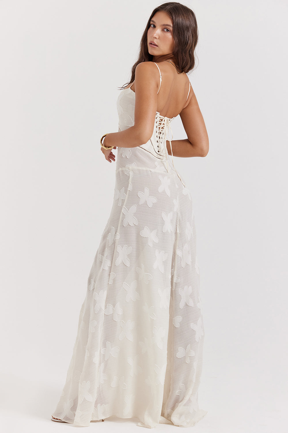 Berenice – Sheer Appliqué Maxi Dress