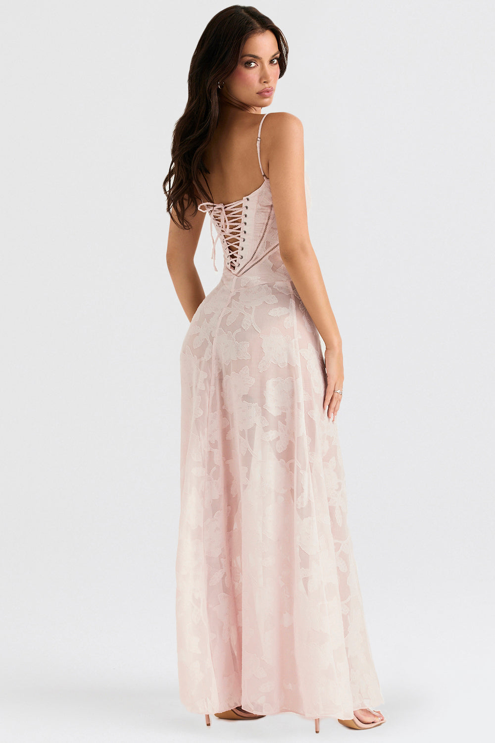 Berenice – Sheer Appliqué Maxi Dress