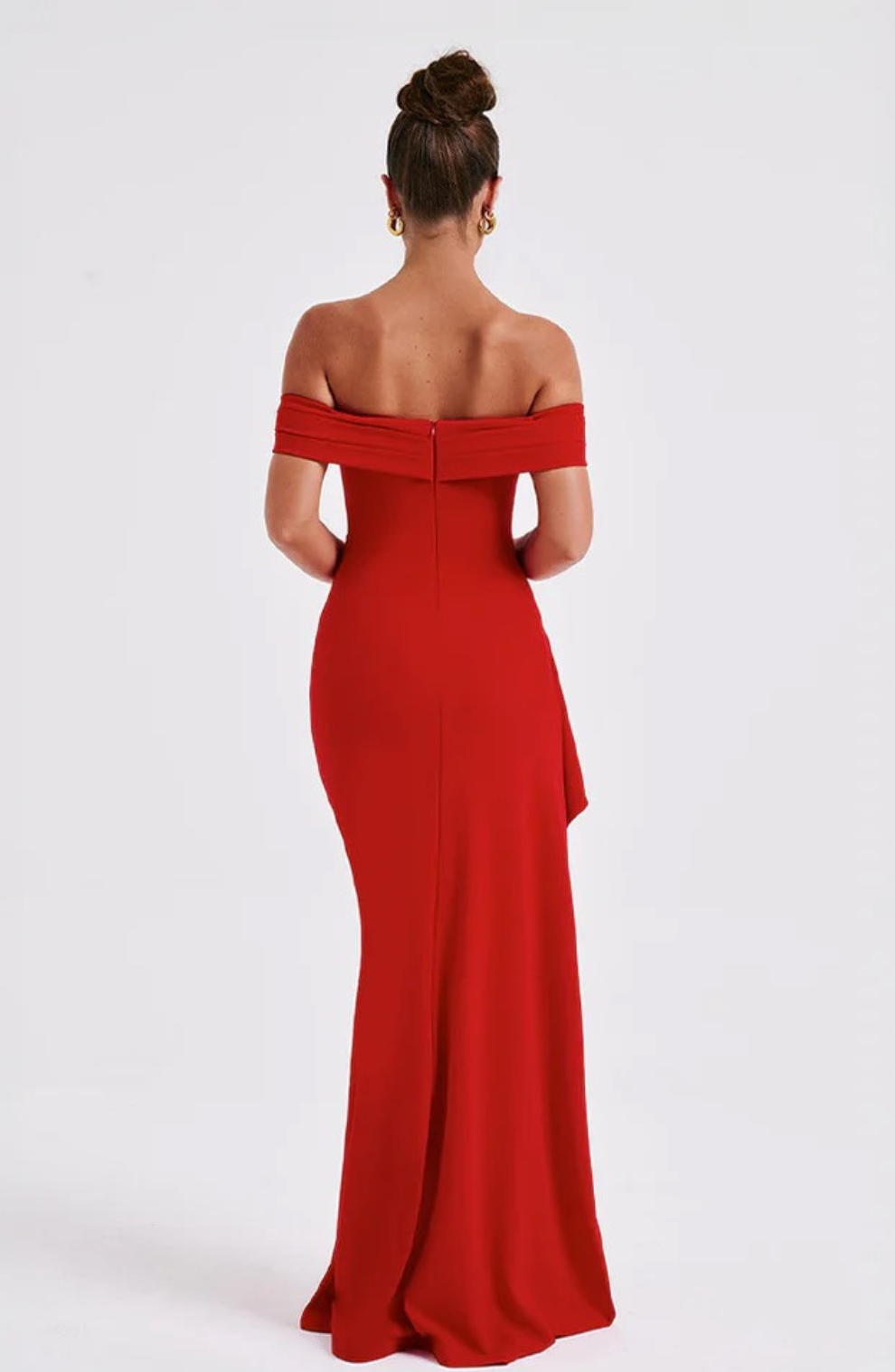 Bianella – Off-Shoulder Thigh-Split Gown