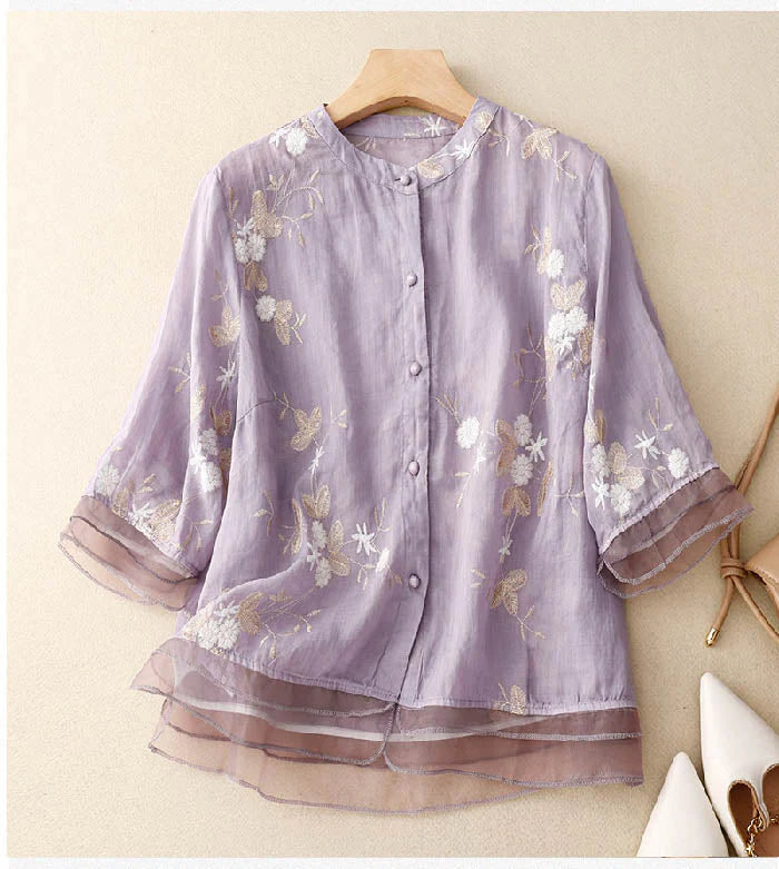 Eloise - Elegant Embroidered Blouse