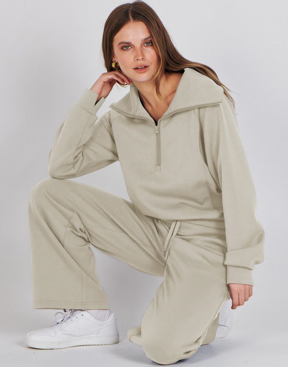 Luxury Half-Zip Lounge Set