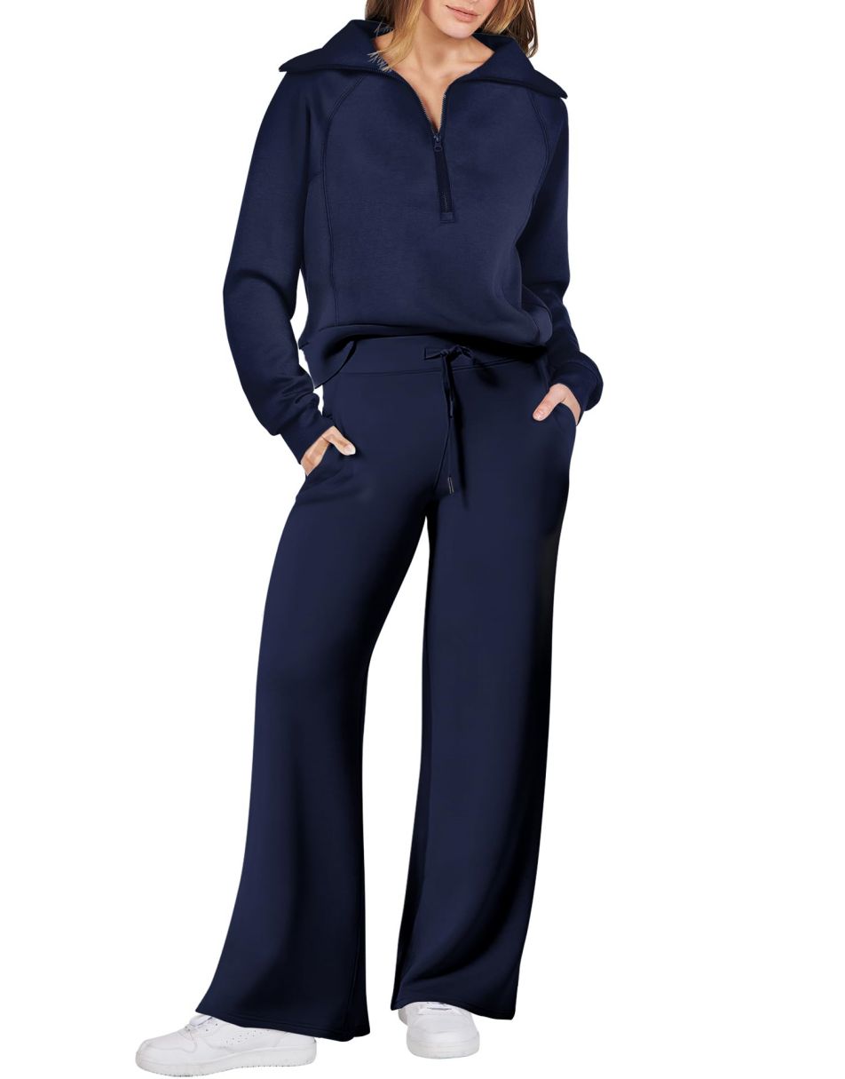 Luxury Half-Zip Lounge Set