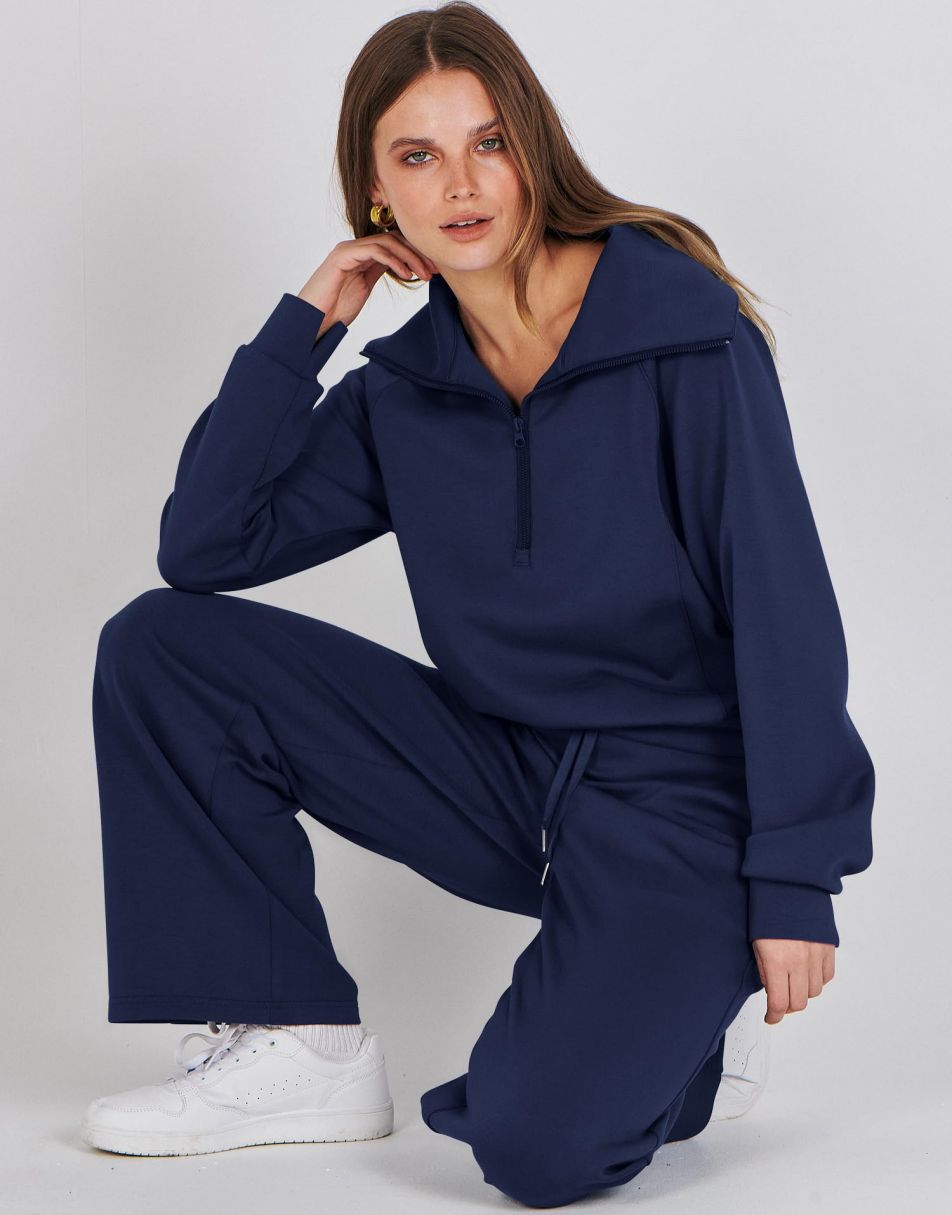 Luxury Half-Zip Lounge Set