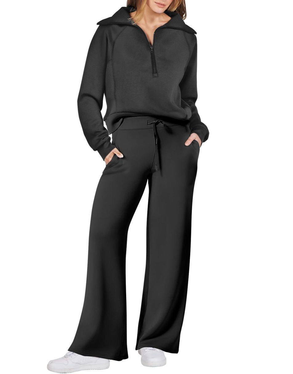 Luxury Half-Zip Lounge Set