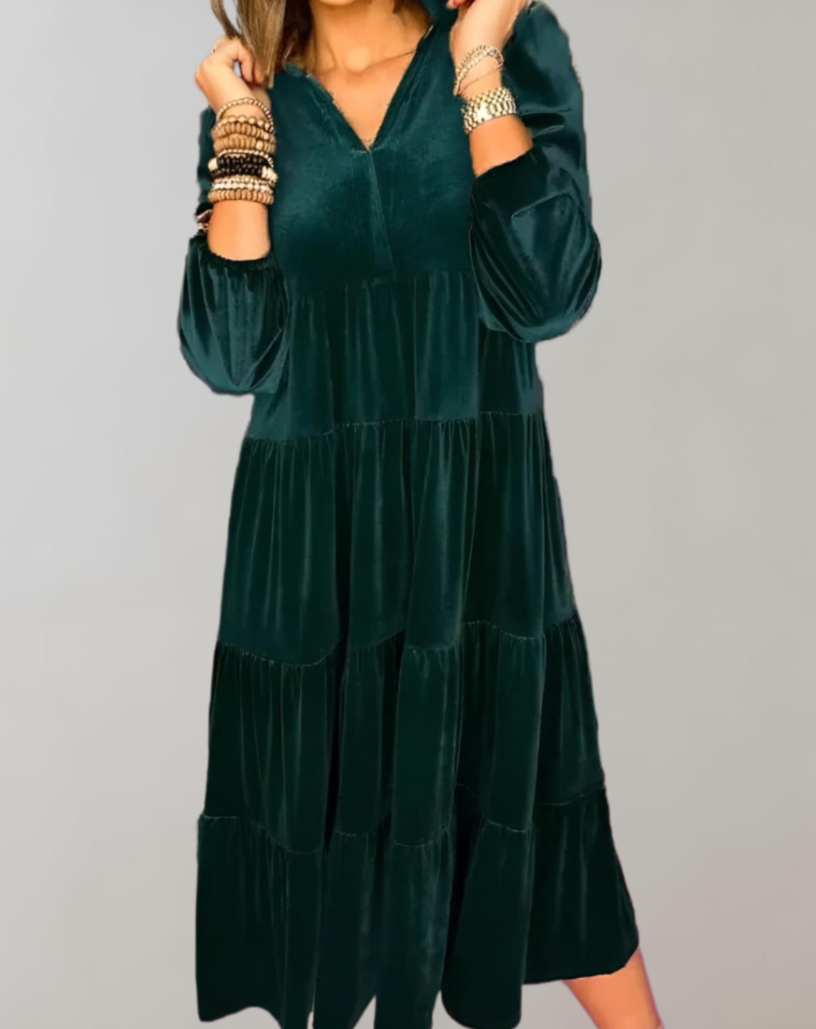 Casual velvet dress