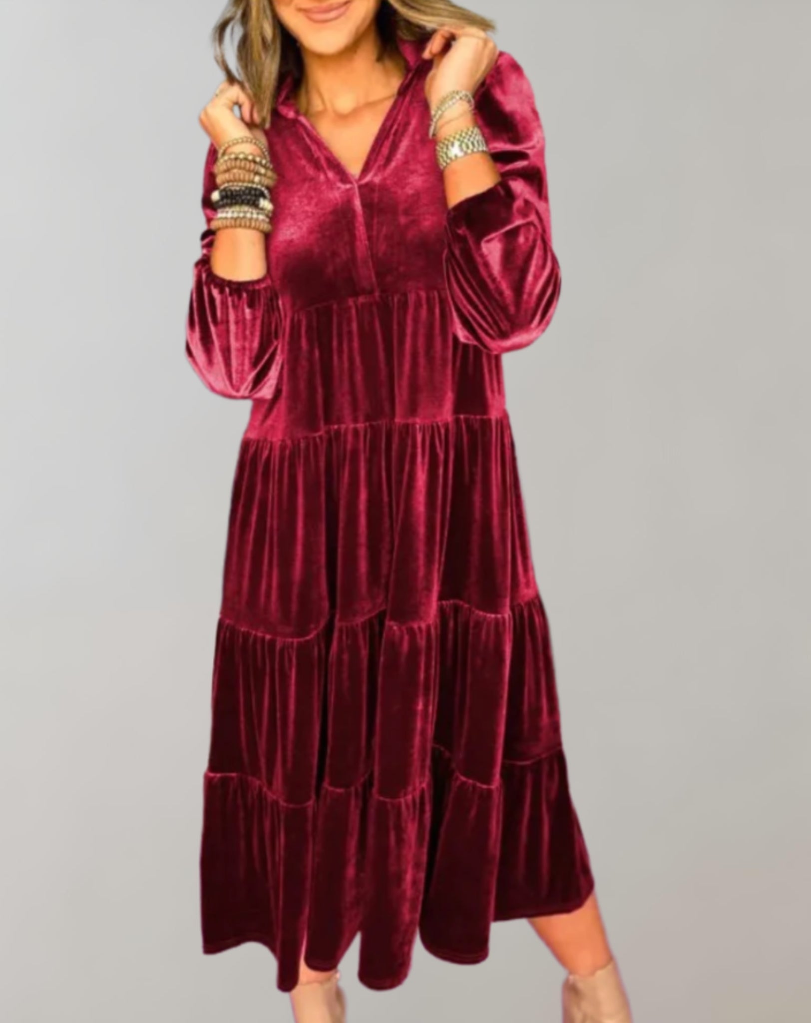 Casual velvet dress