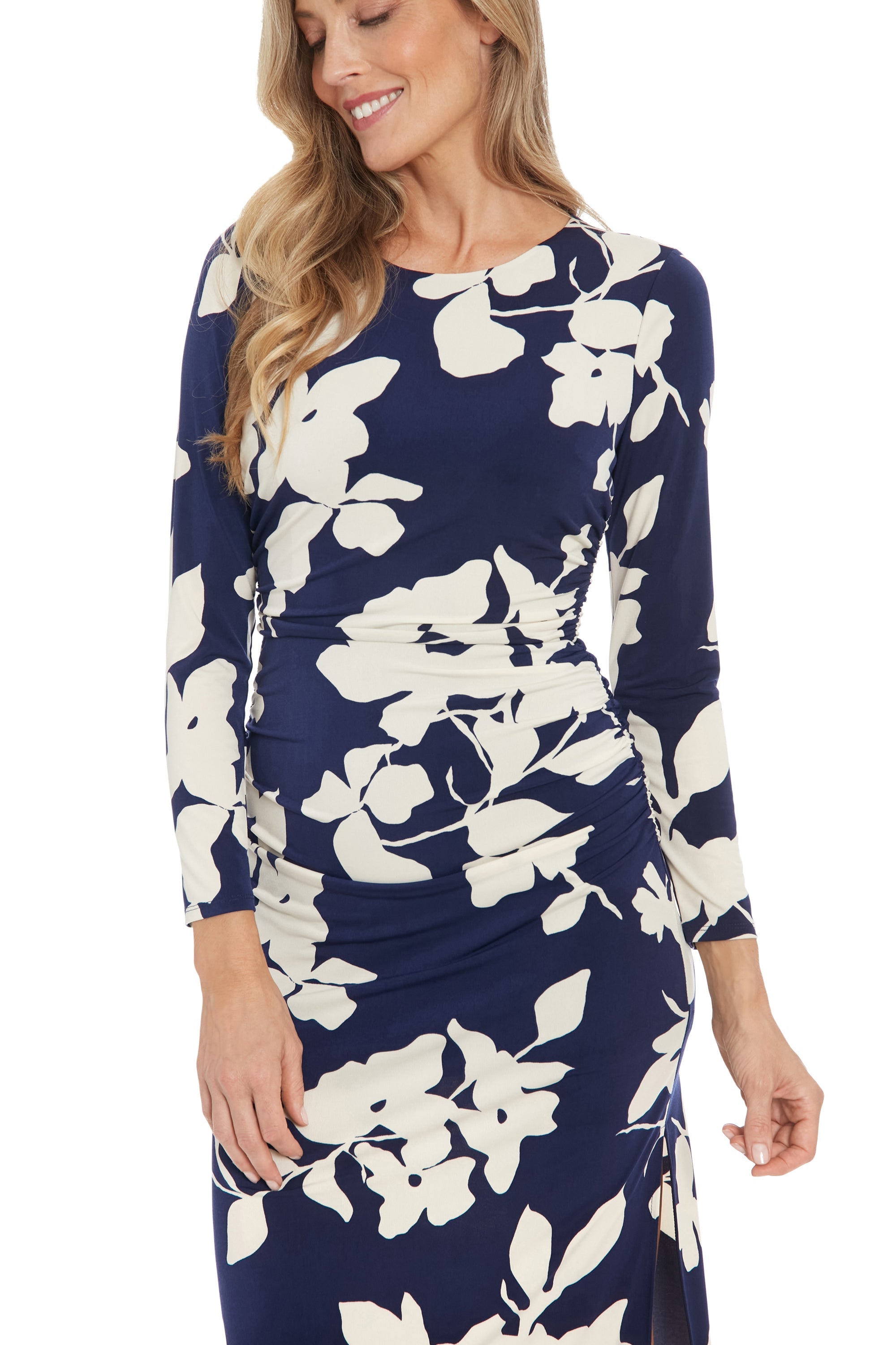 Brielle – Elegant Ruched Midi Dress