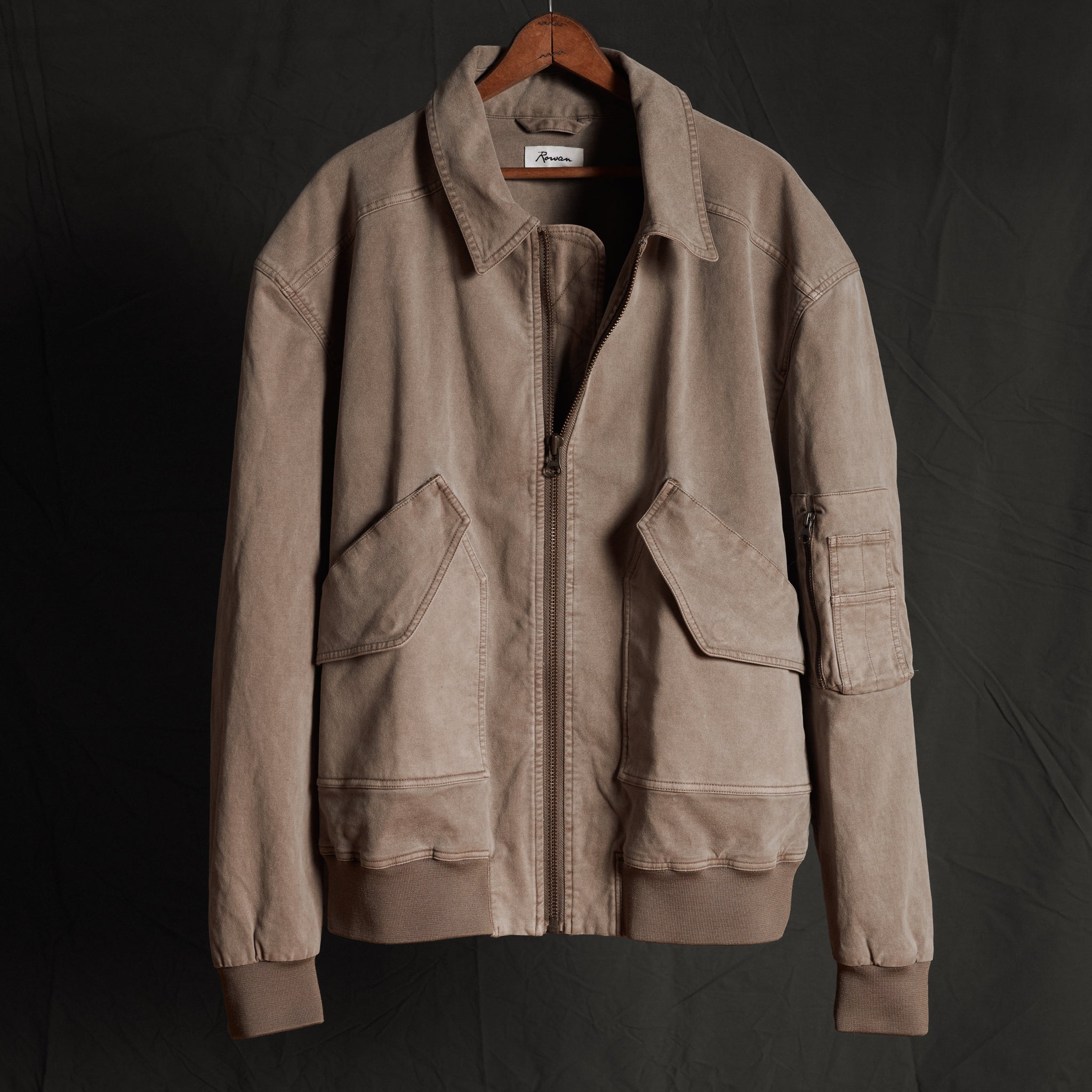 Archie – Twill Bomber Jacket with Utility Style