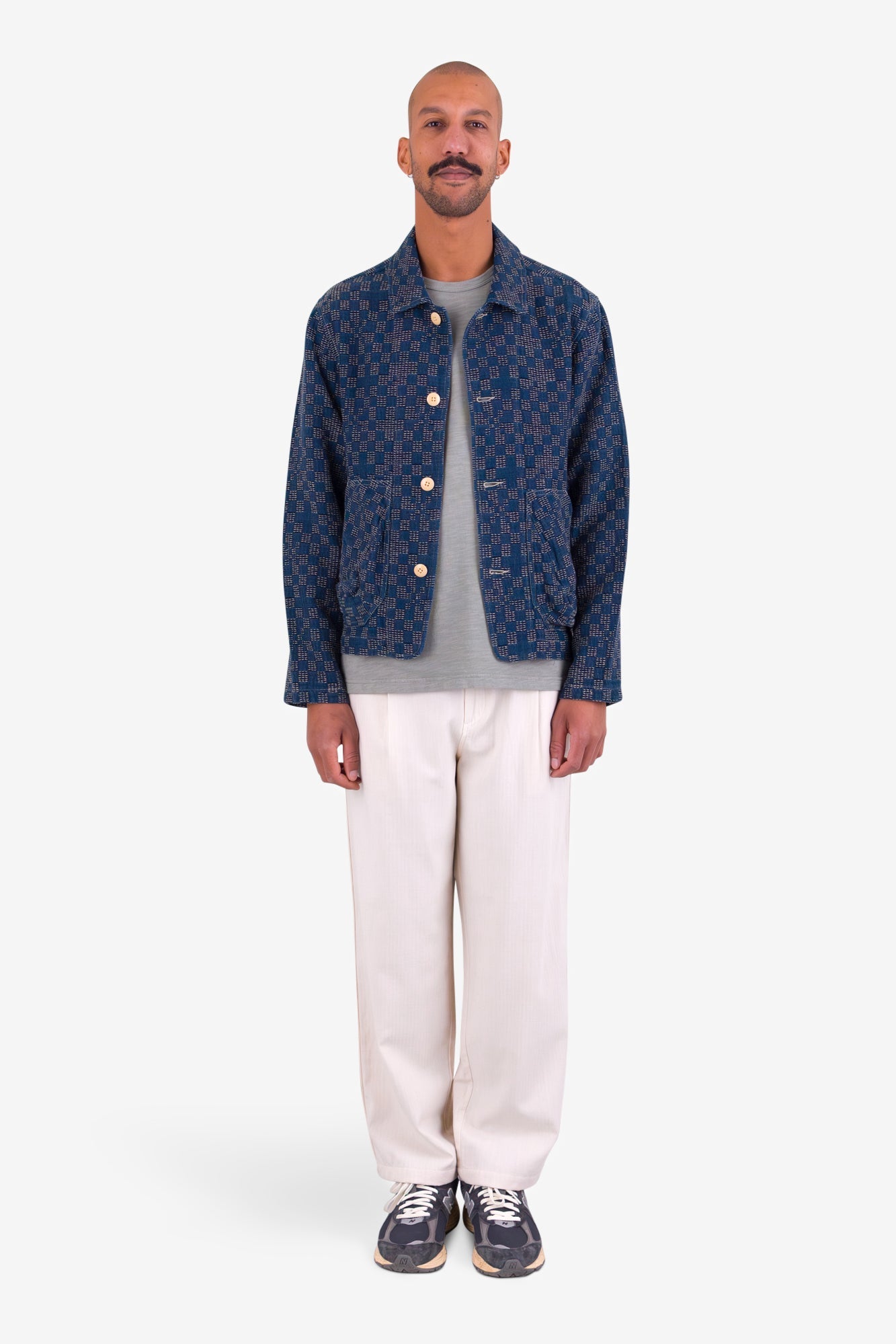 Ethan - Prism Jacket Indigo Mix Checkerboard
