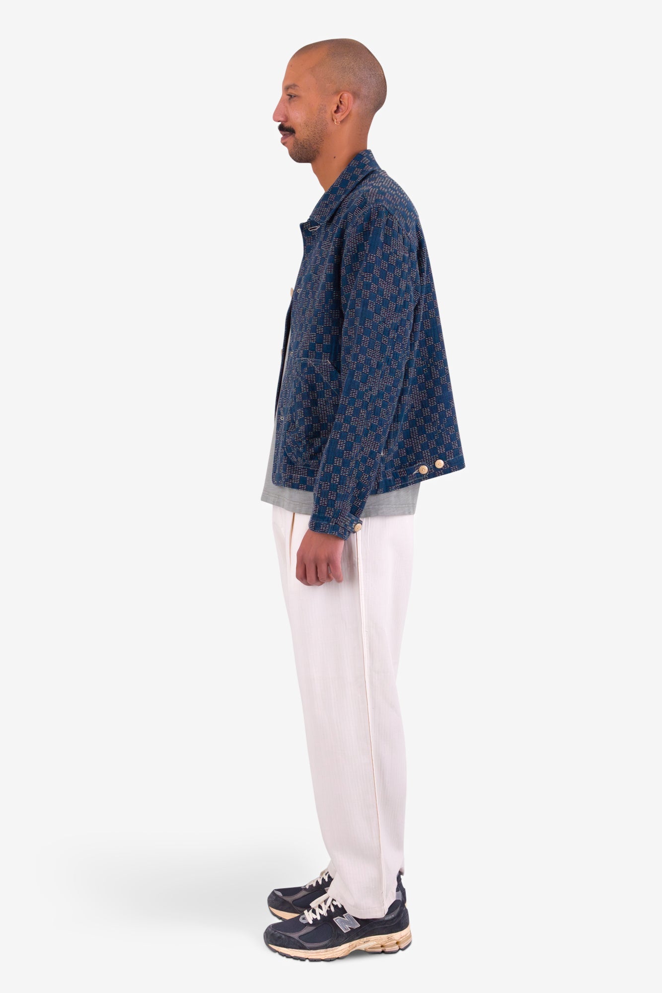 Ethan - Prism Jacket Indigo Mix Checkerboard