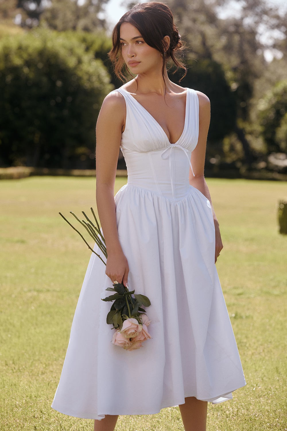 Lavinia – Corset-Bodice Midi Dress