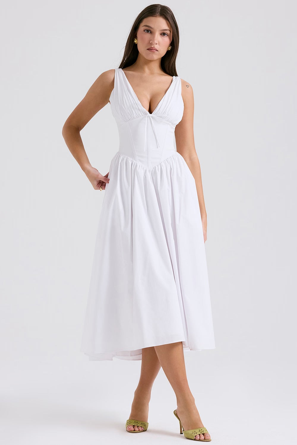Lavinia – Corset-Bodice Midi Dress