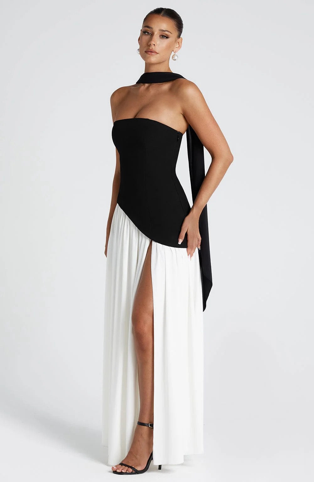 Carlotta – Asymmetric Drape Gown