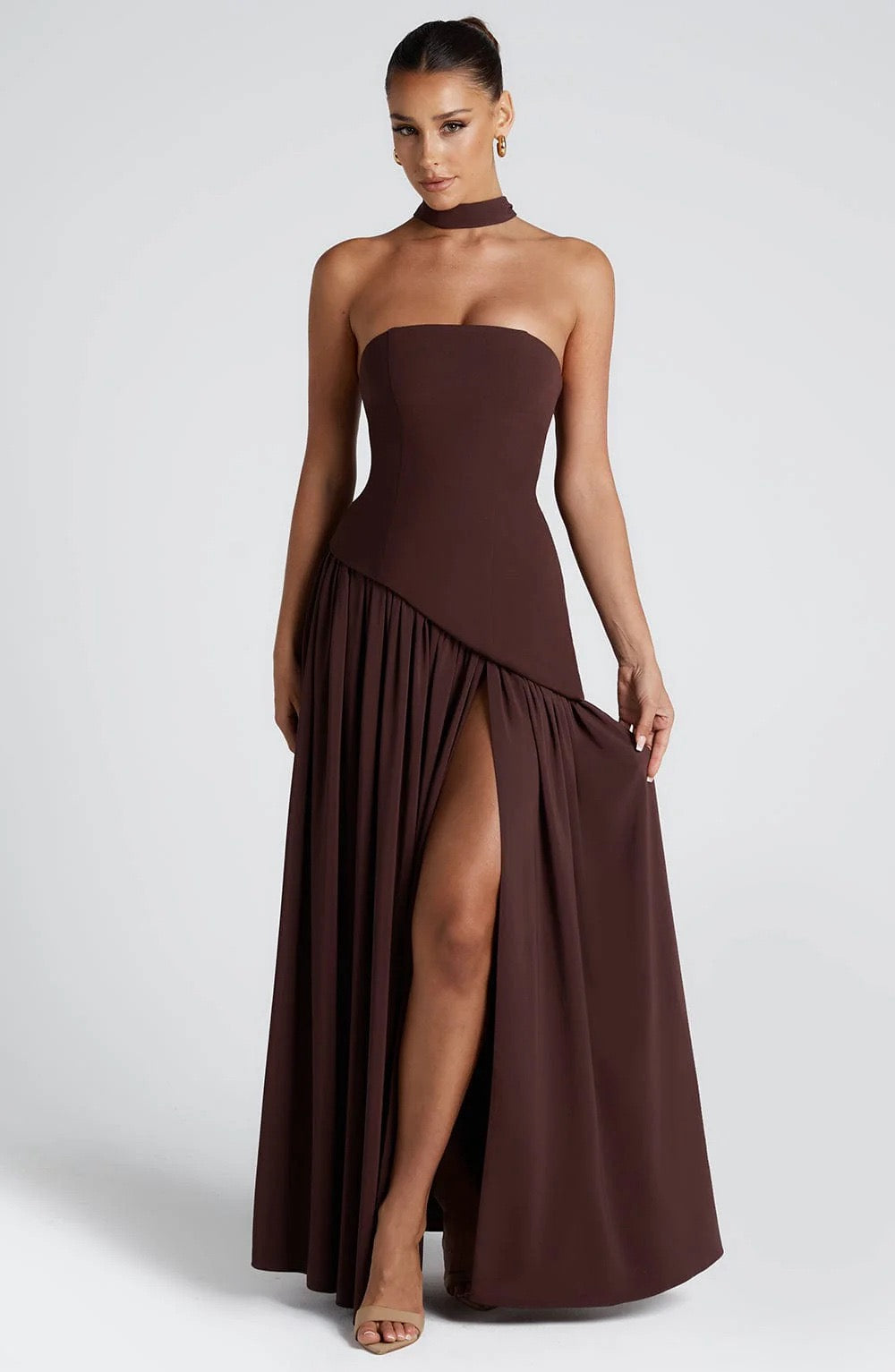 Carlotta – Asymmetric Drape Gown