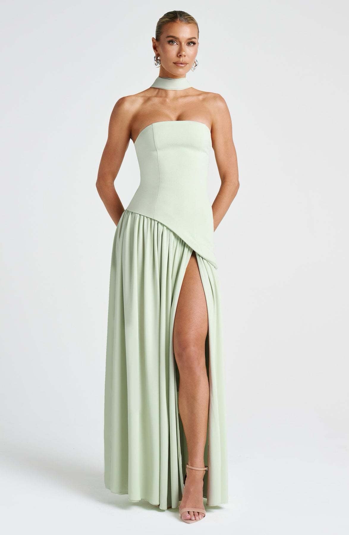 Carlotta – Asymmetric Drape Gown