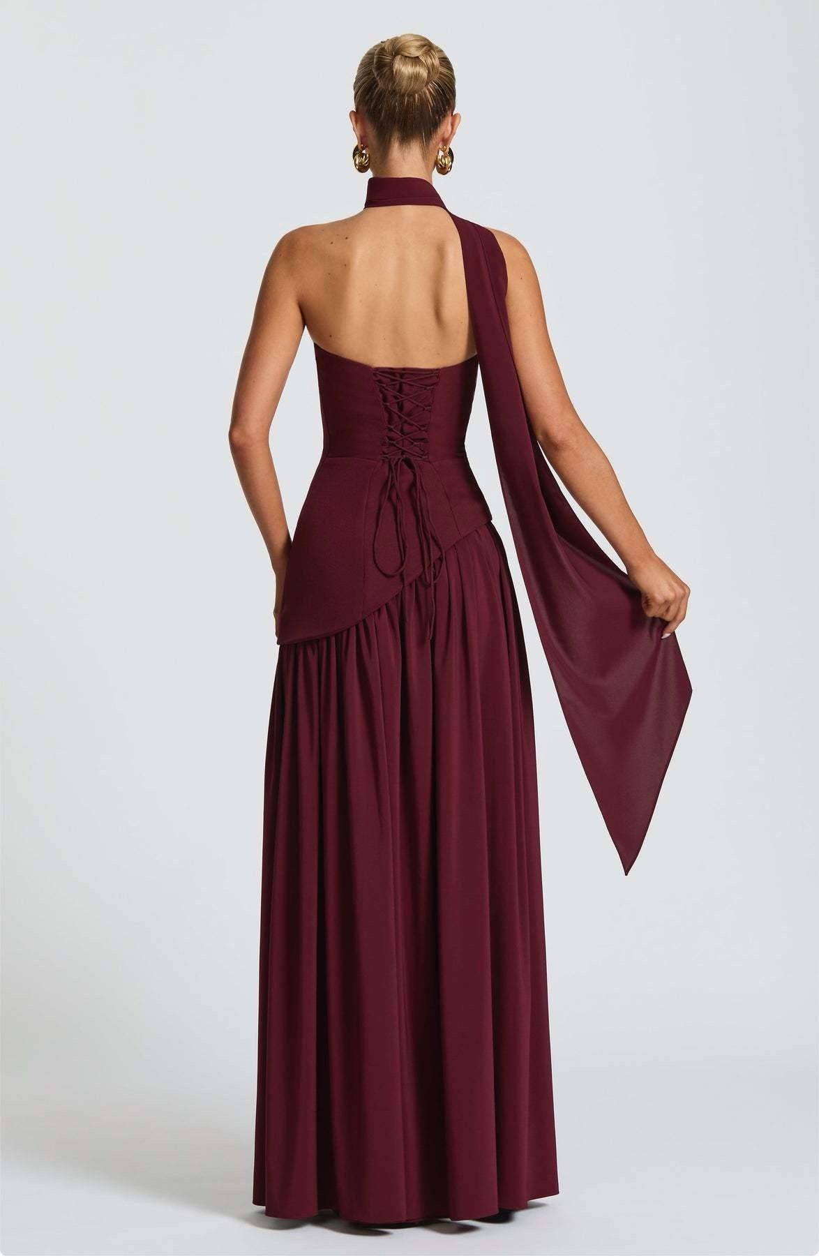 Raffaela – Asymmetric Drape Gown