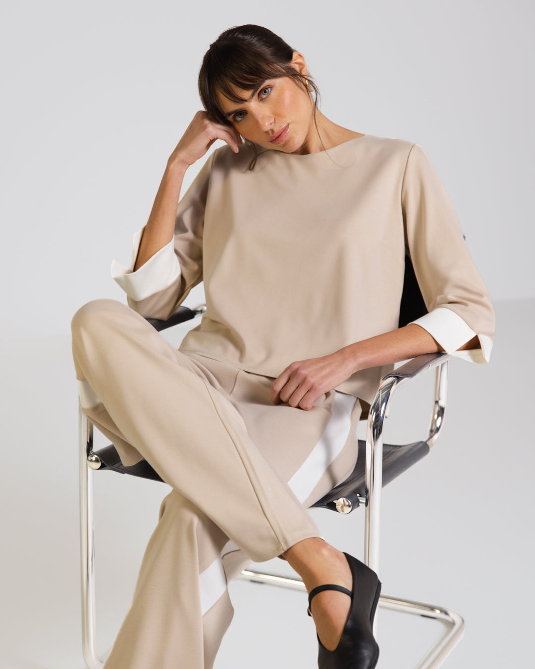 Bellamy - Draped Top Beige