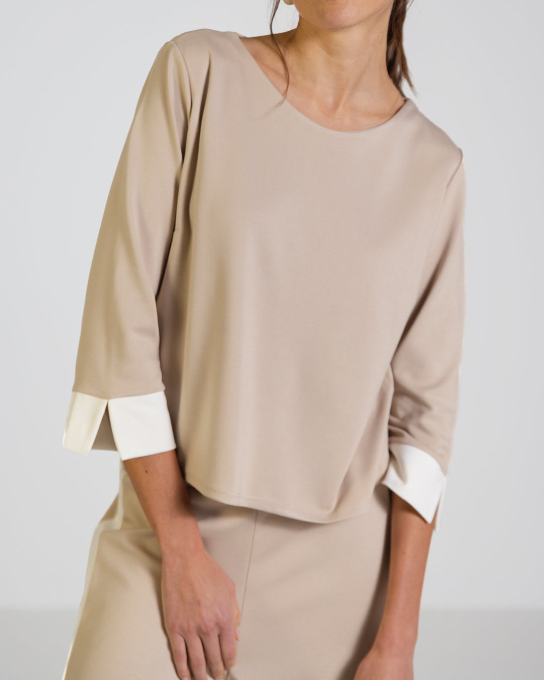 Bellamy - Draped Top Beige