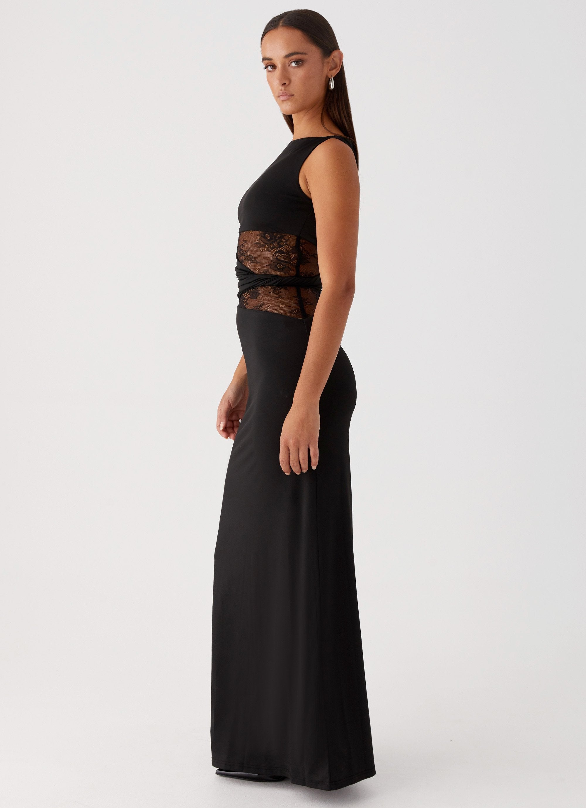 Tiana – Lace Twist-Panel Gown
