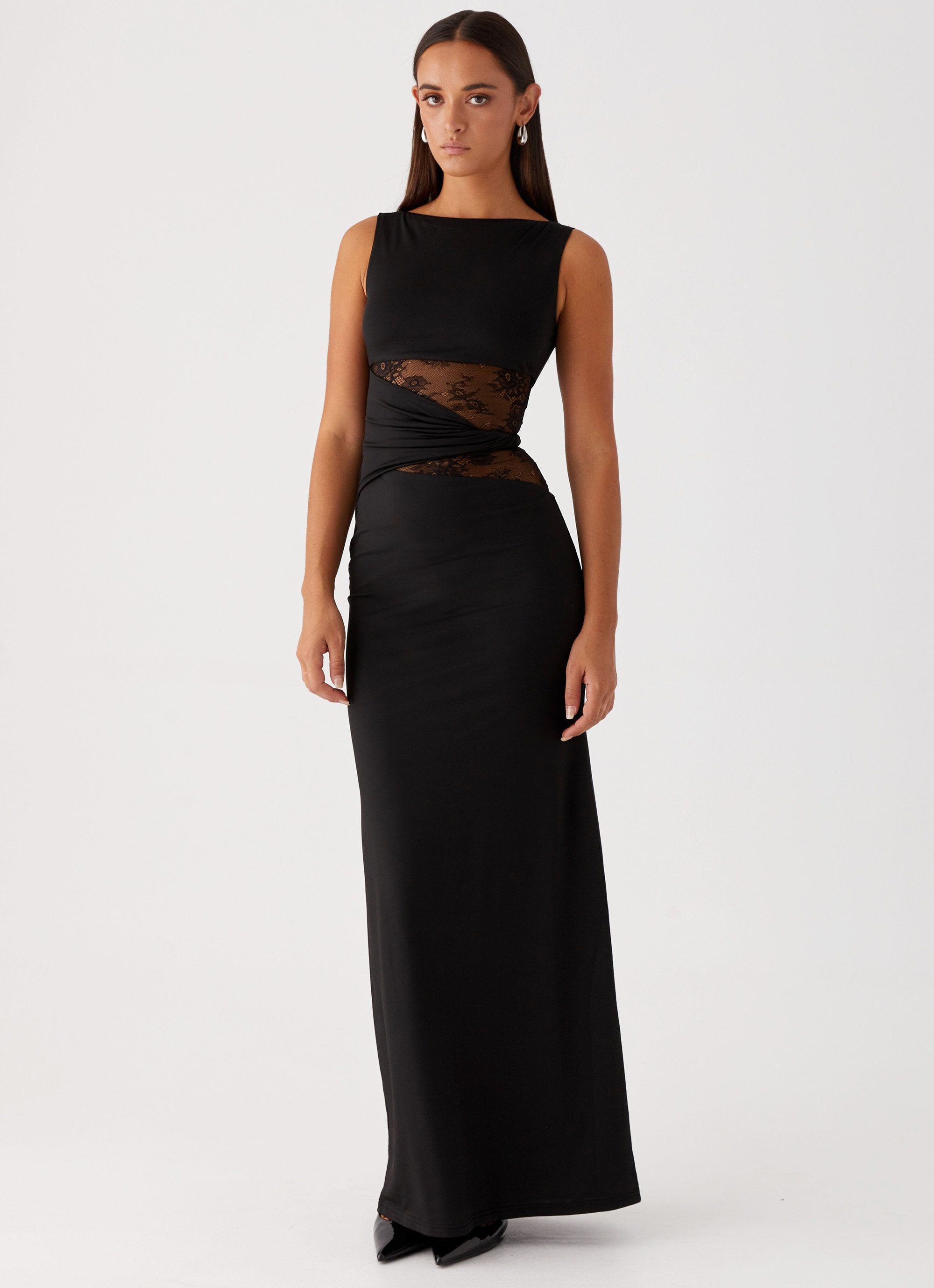 Tiana – Lace Twist-Panel Gown