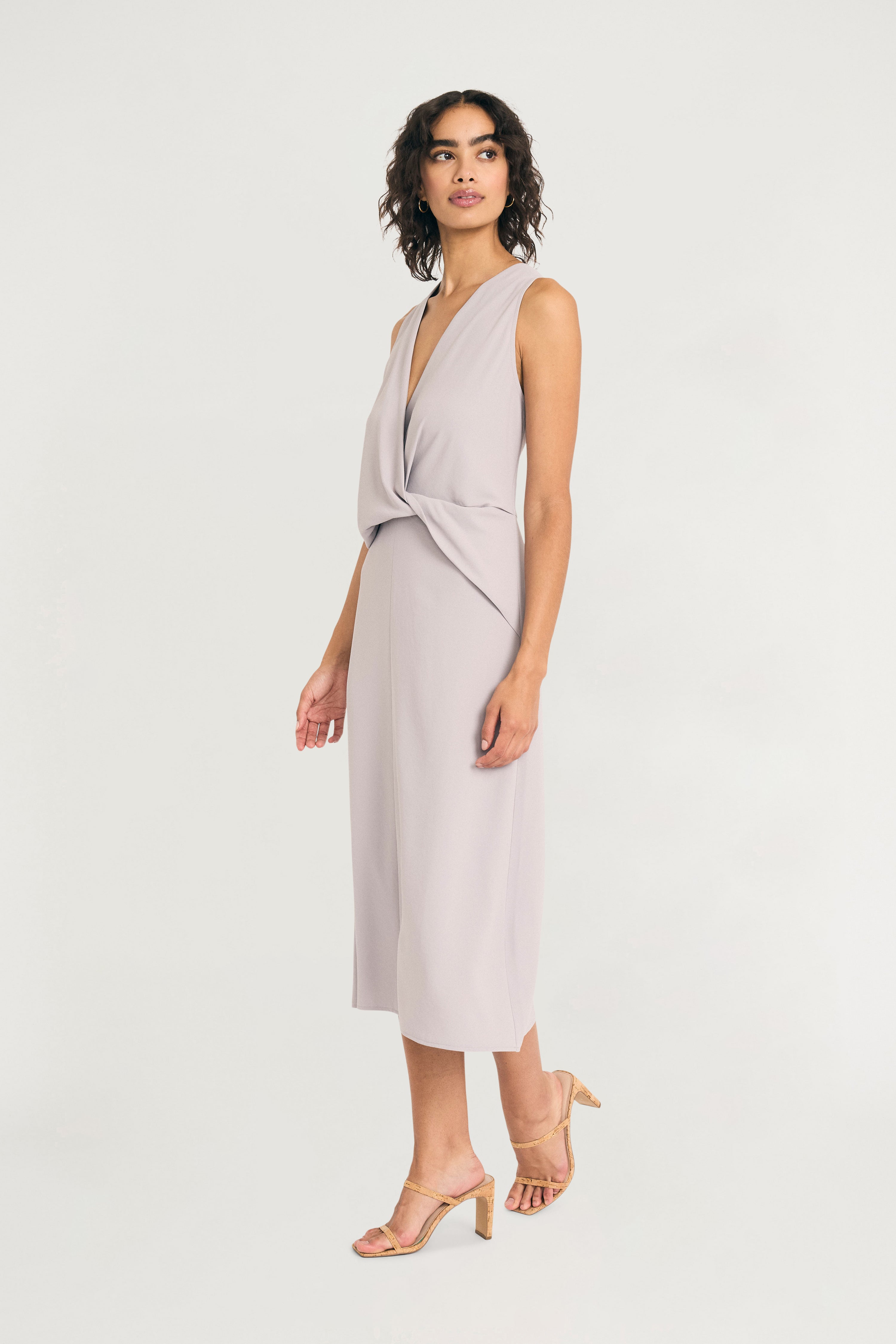 Charlotte – Draped Wrap Midi Dress