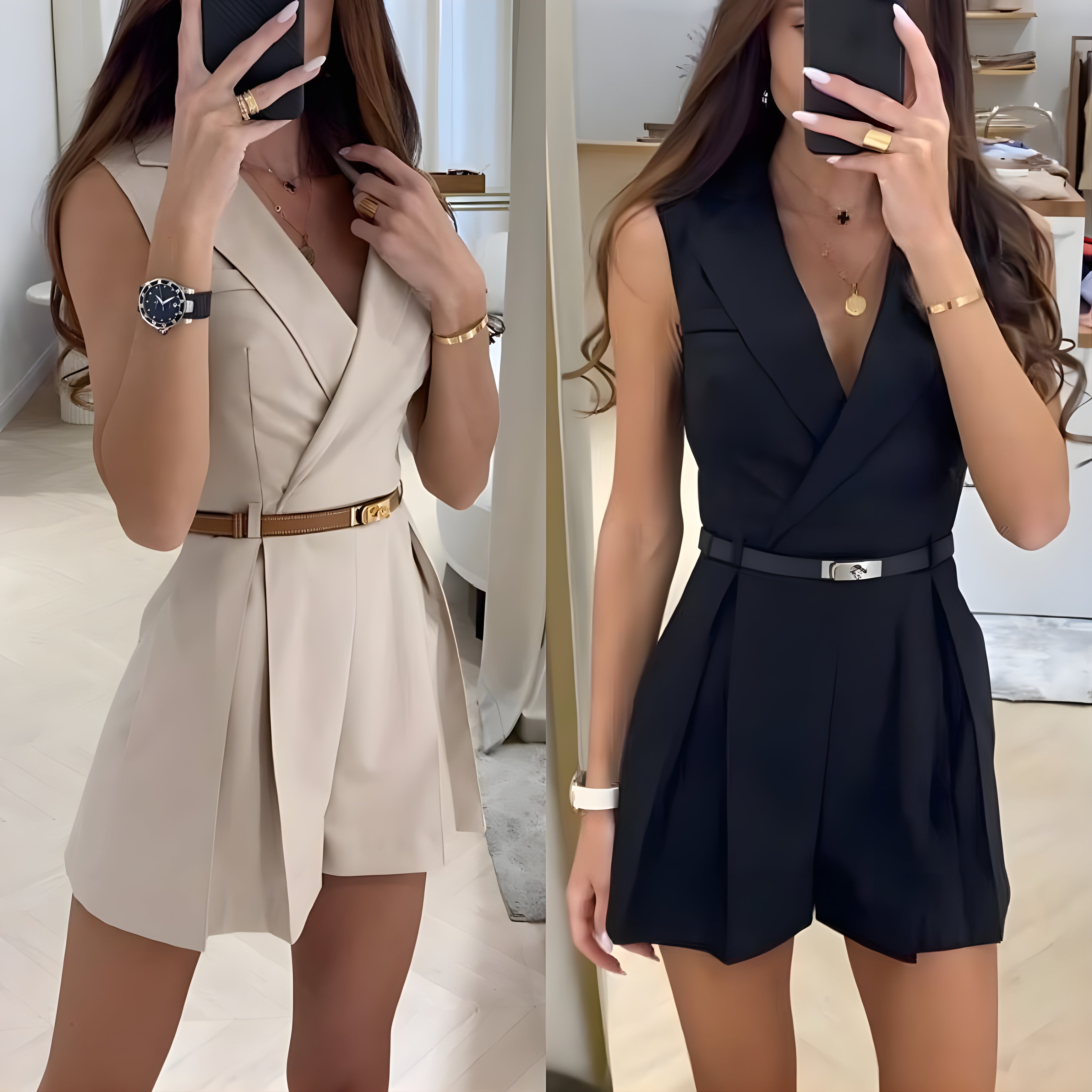 Stylish sleeveless jumpsuit