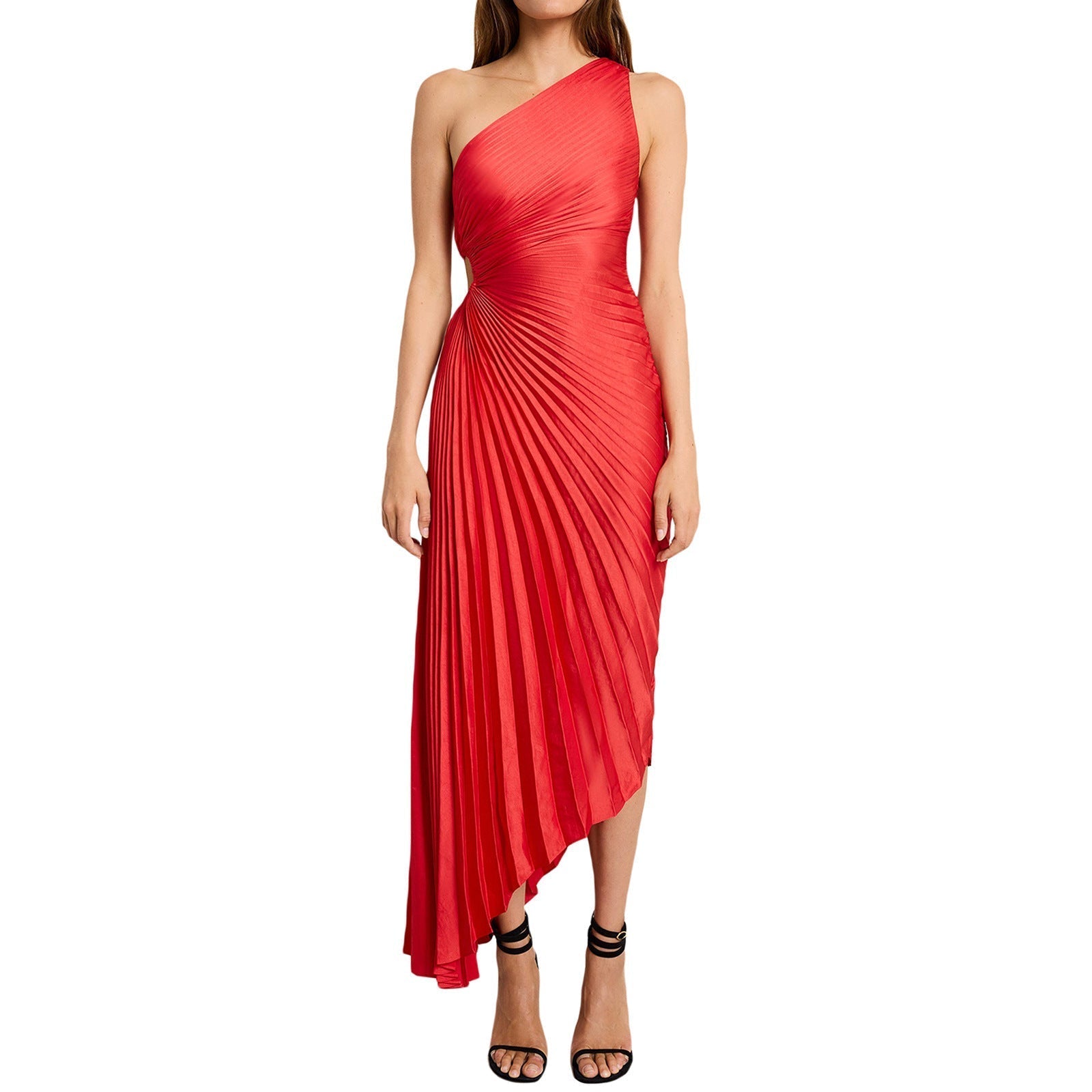 Sylviana – Twist-Pleated Midi Dress
