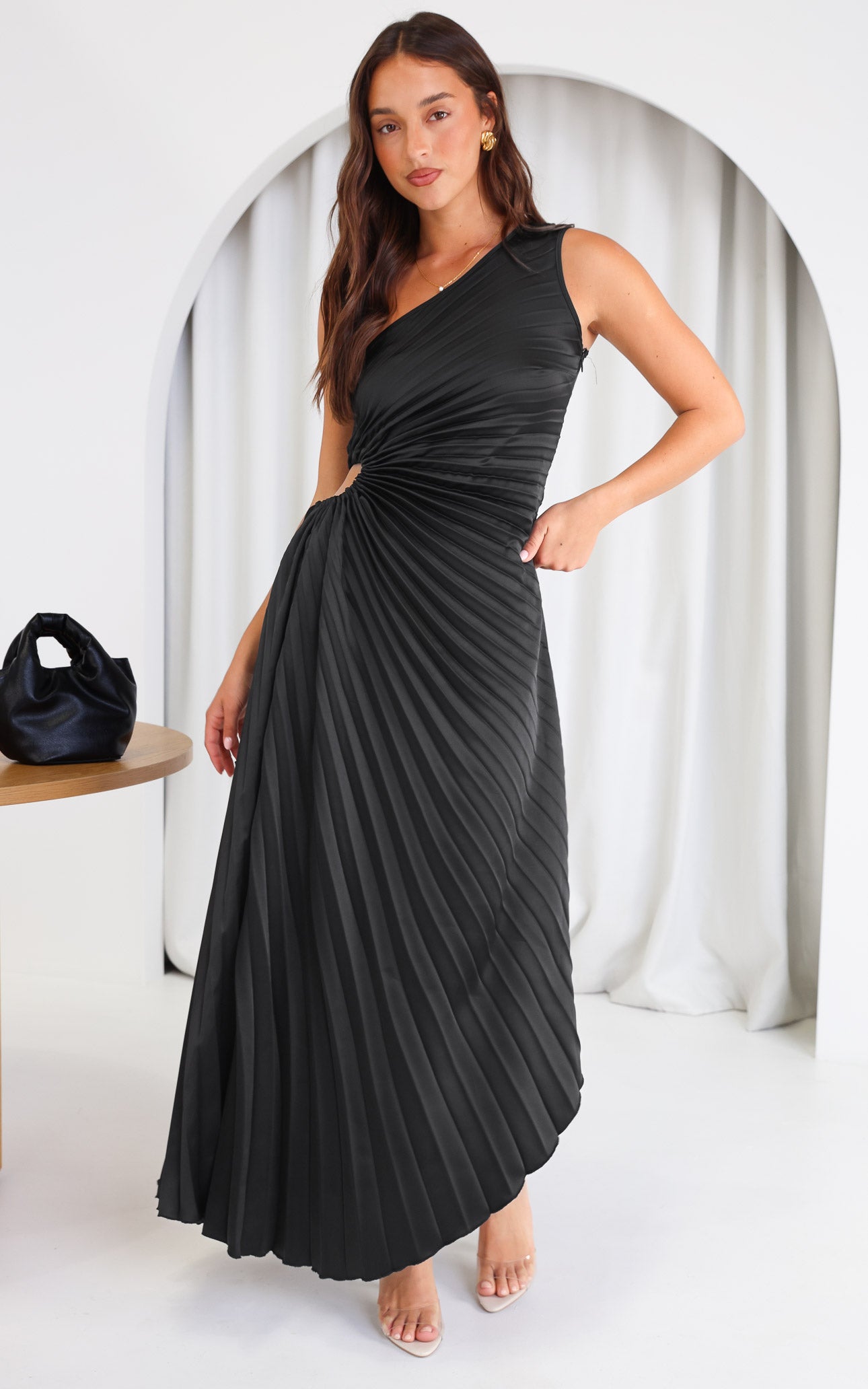 Rochelle – Pleated Cut-Out Dress