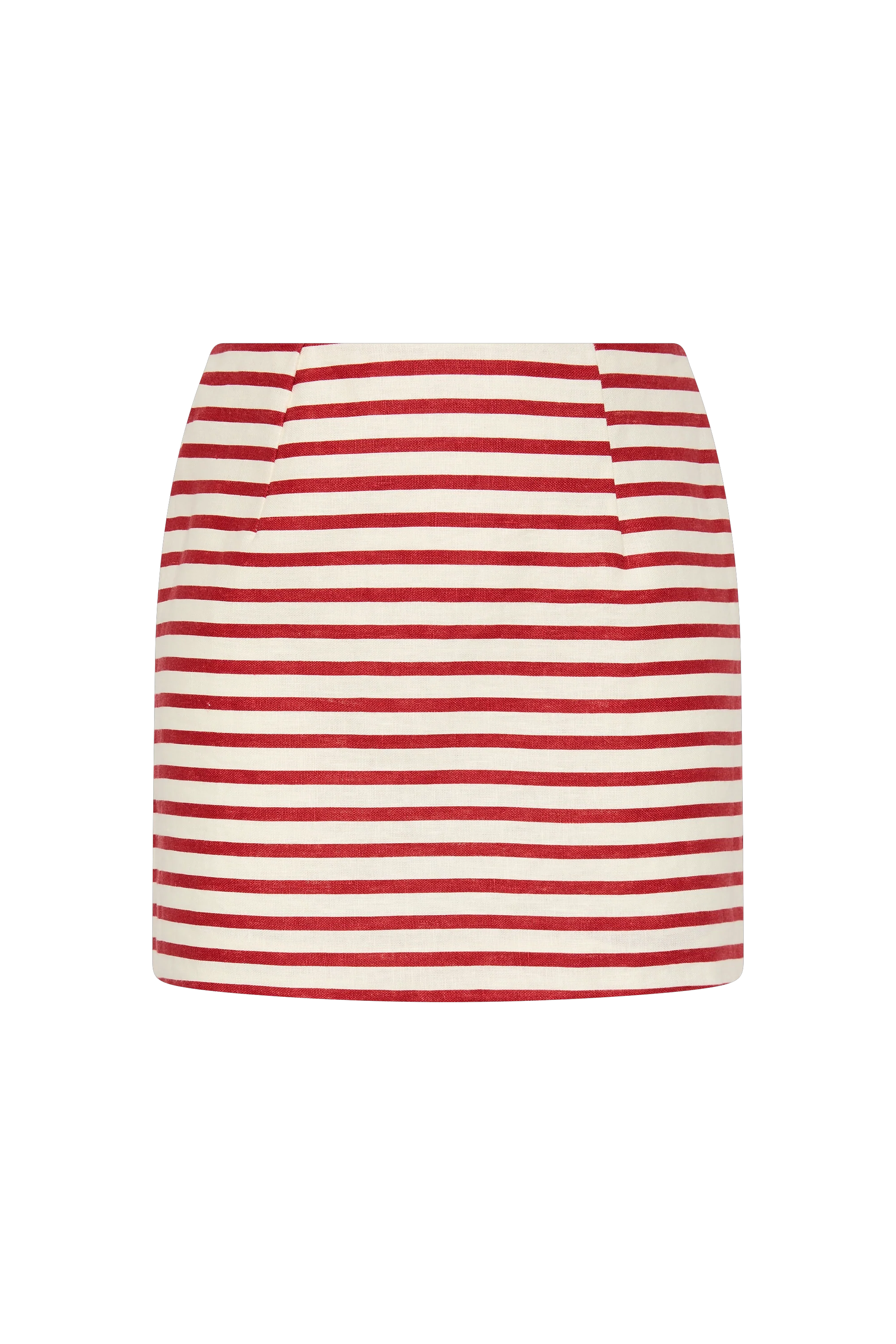 Jane - Mini Skirt Breton Stripe Red