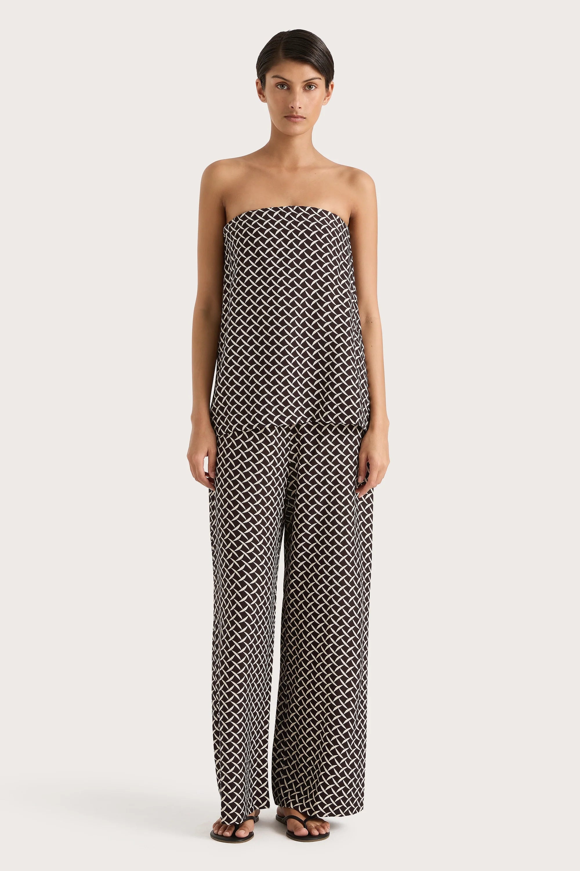 Harriet – Wide Leg Geo Print Trousers