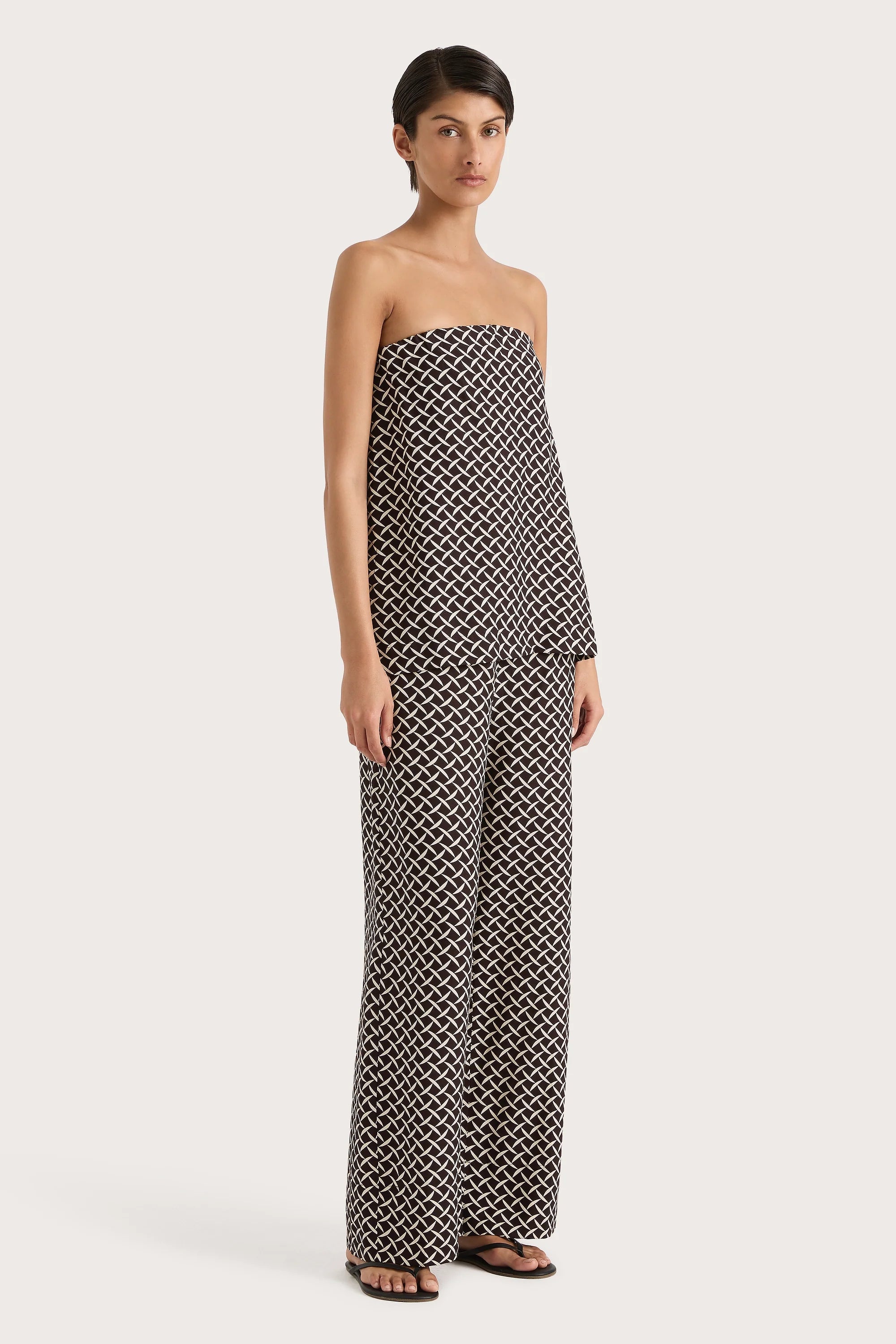 Harriet – Wide Leg Geo Print Trousers