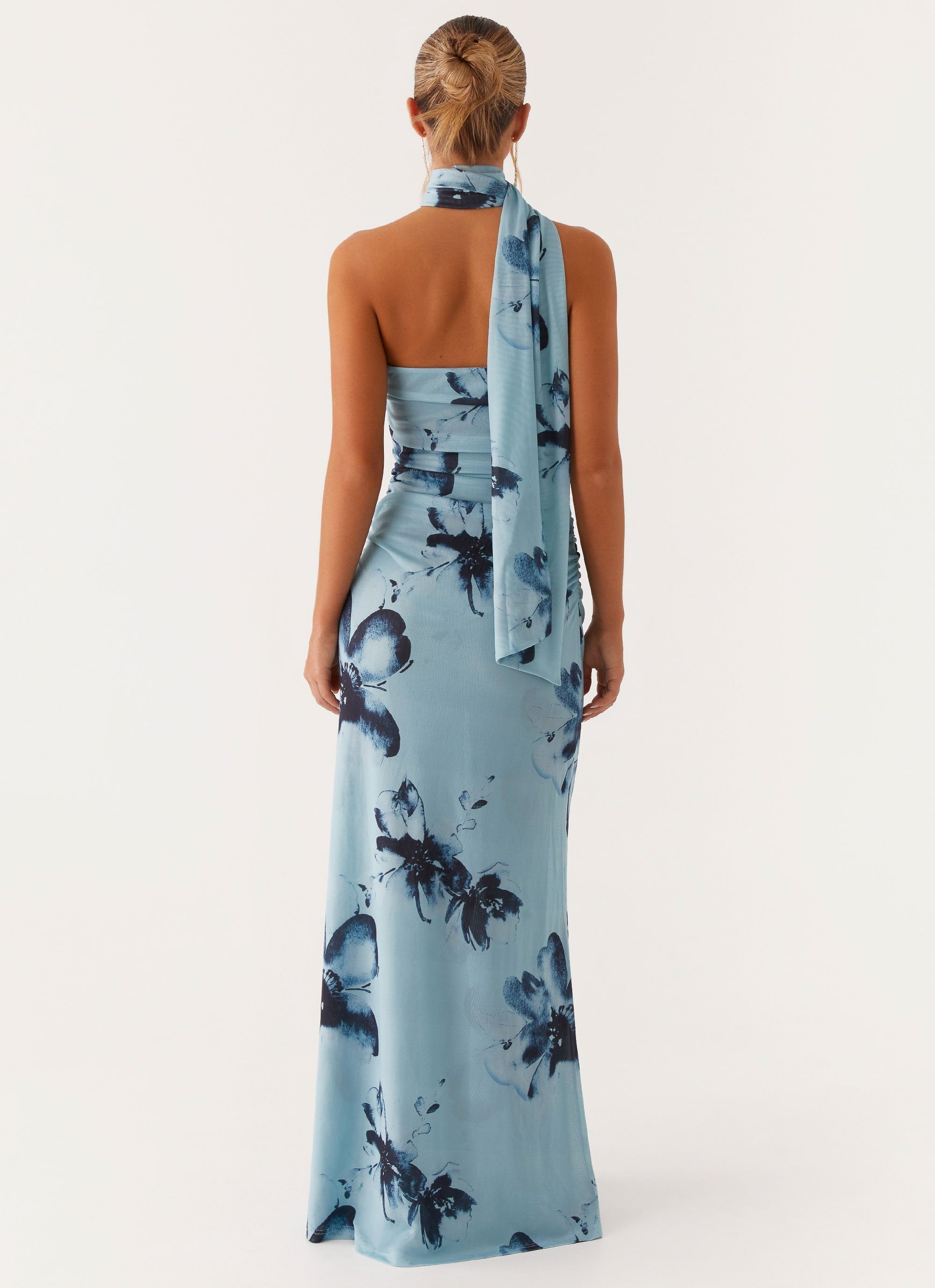 Chiara – Draped Neckline Halter Gown