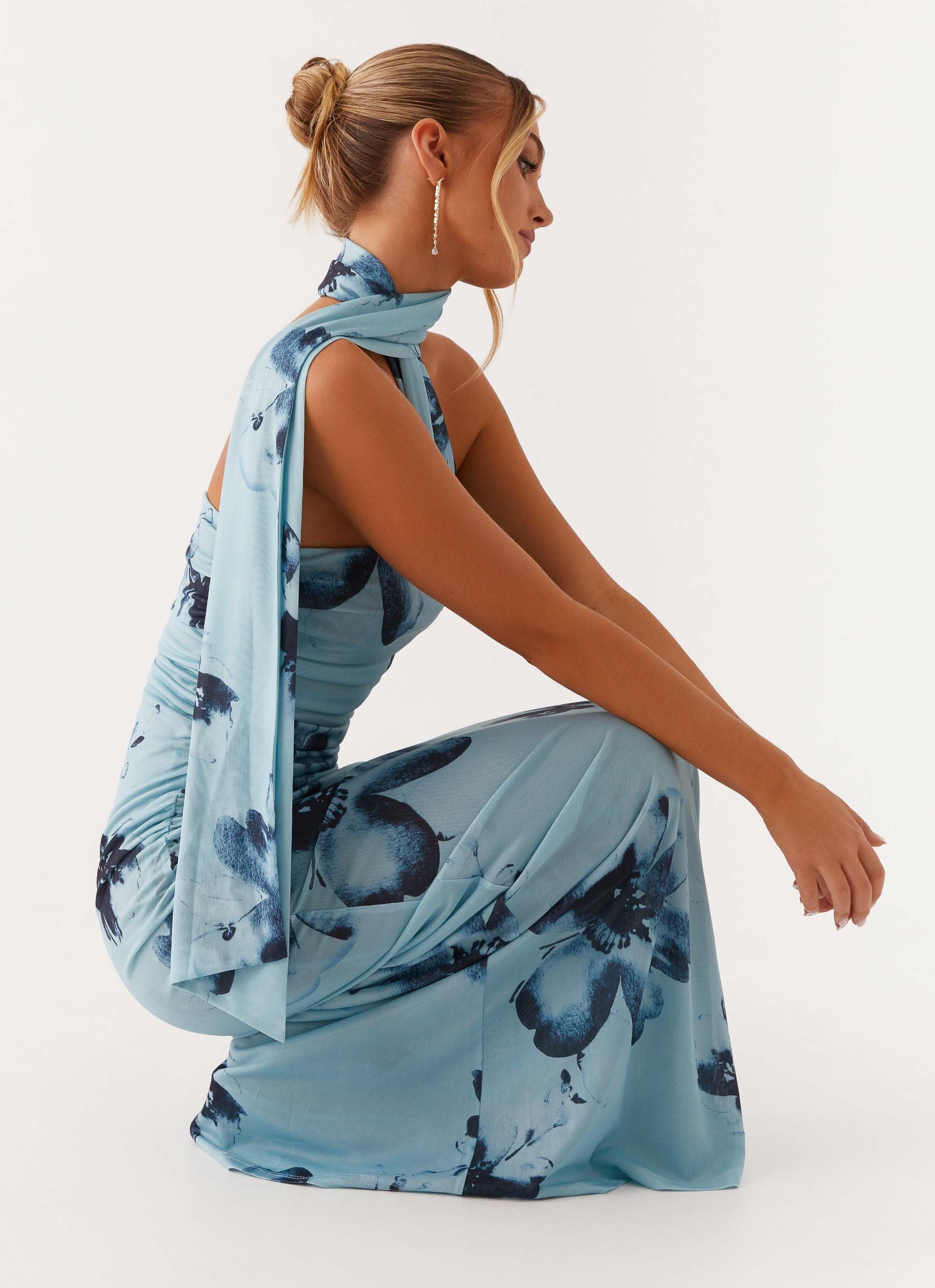 Chiara – Draped Neckline Halter Gown