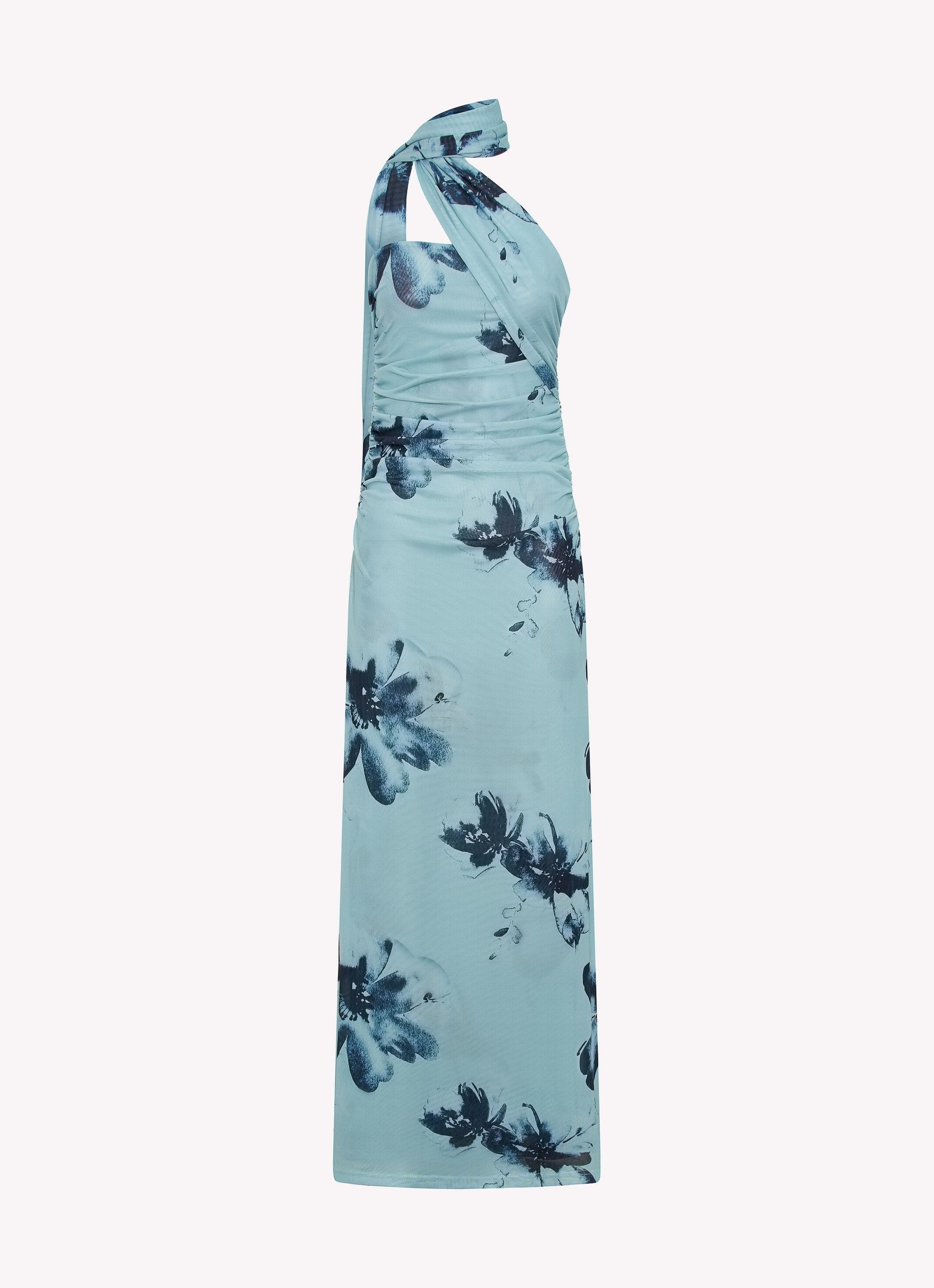 Chiara – Draped Neckline Halter Gown