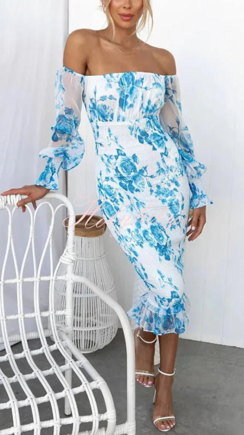 Dahlia – Shirred Midi Dress