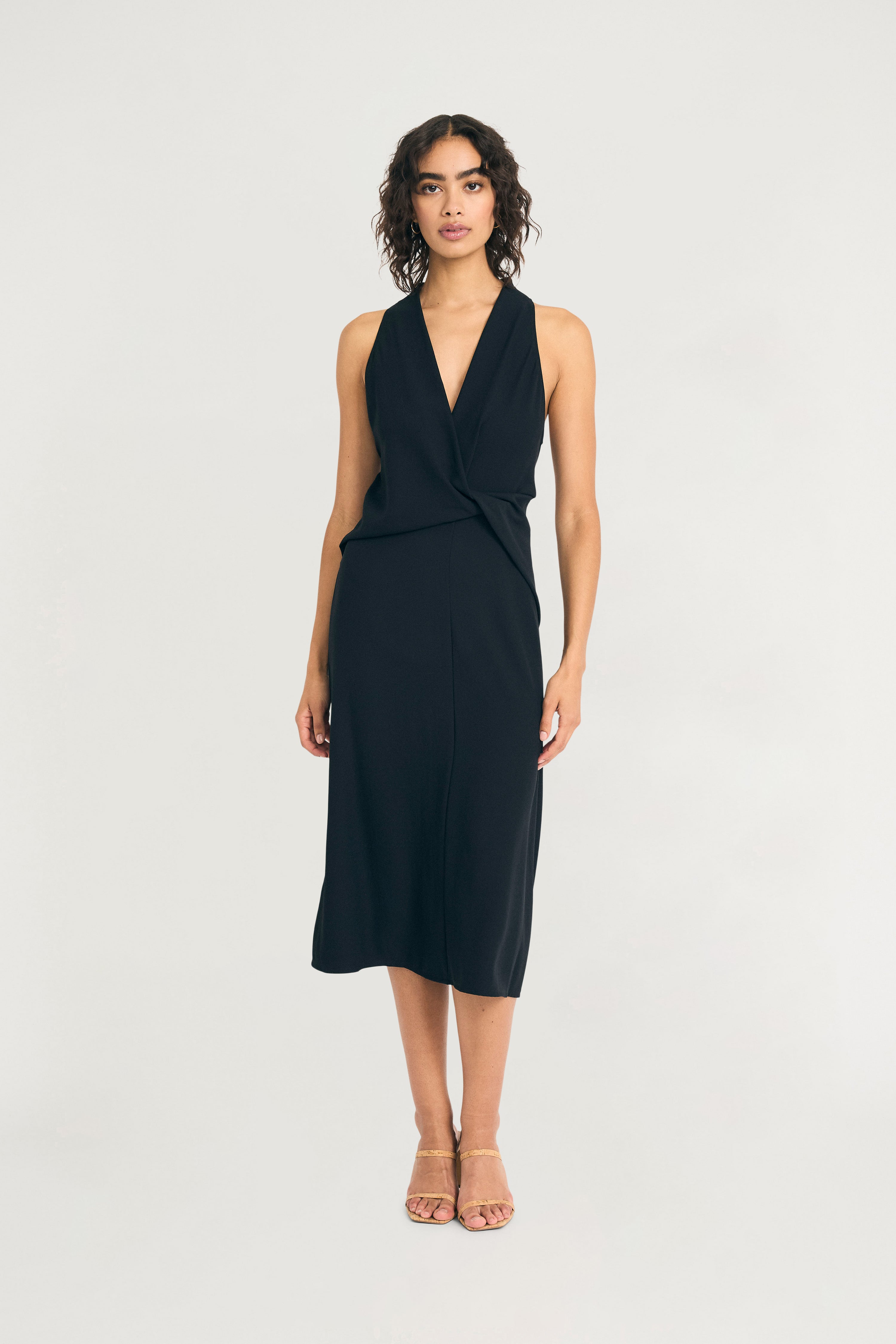 Charlotte – Draped Wrap Midi Dress