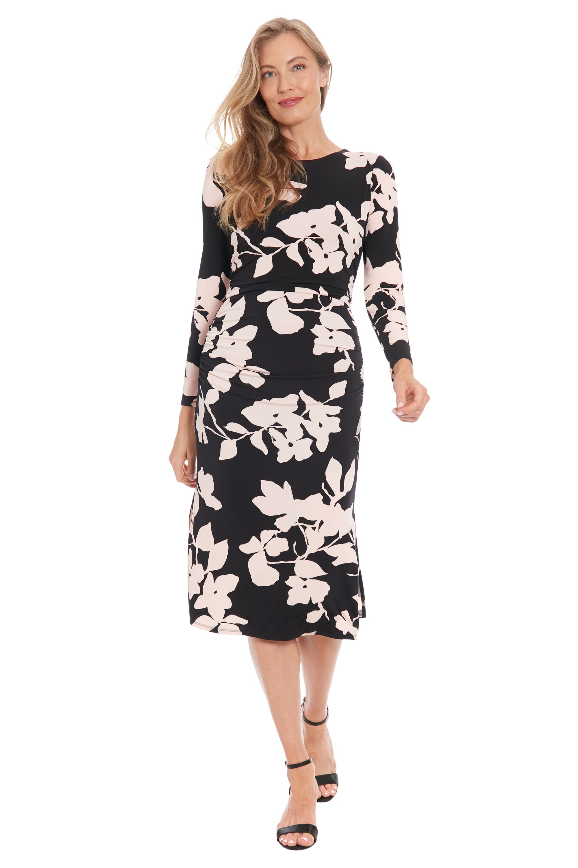Brielle – Elegant Ruched Midi Dress